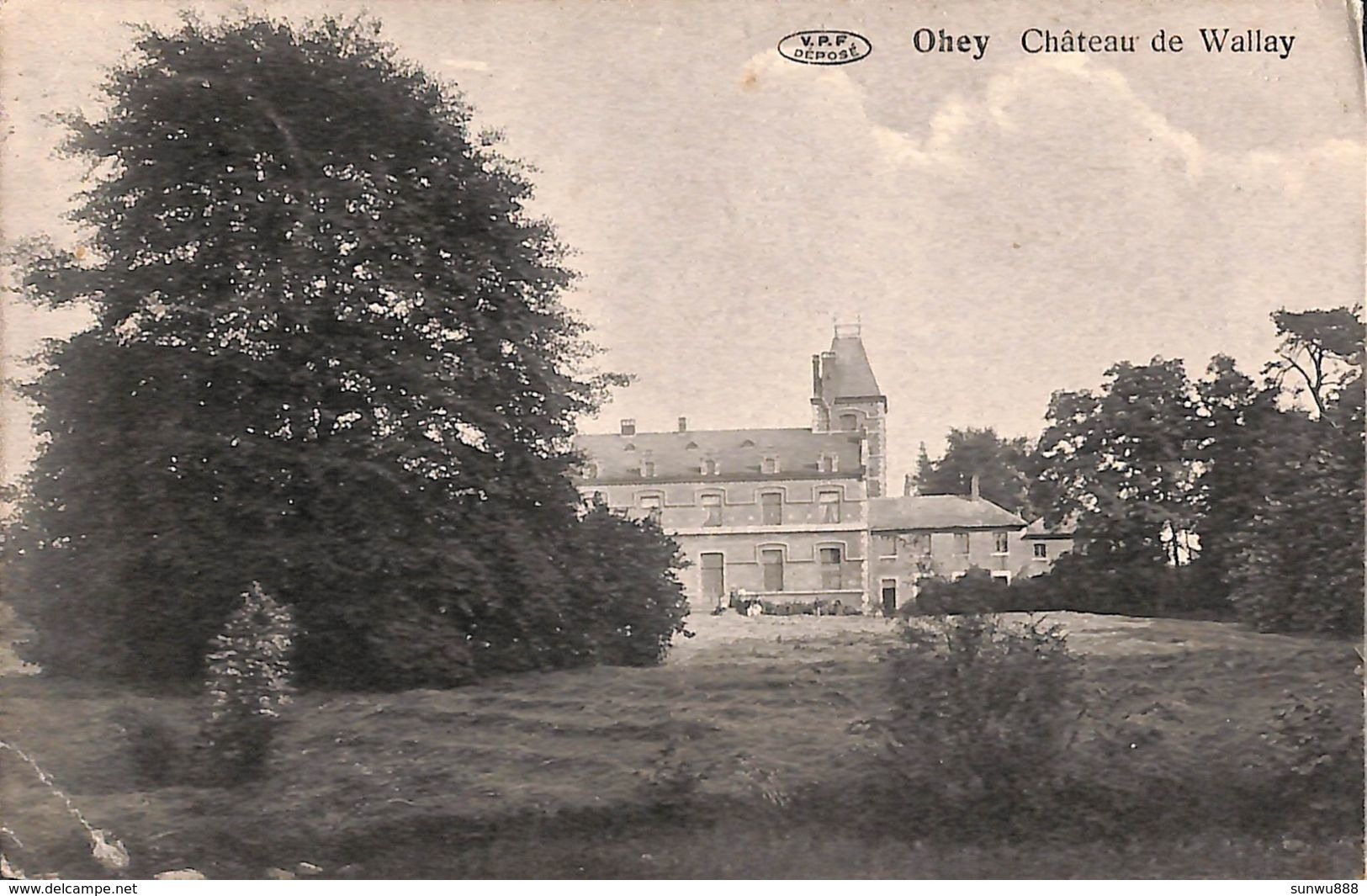 Ohey - Château De Wallay (Edit Vve Toussaint, 1911...pli Coin) - Ohey