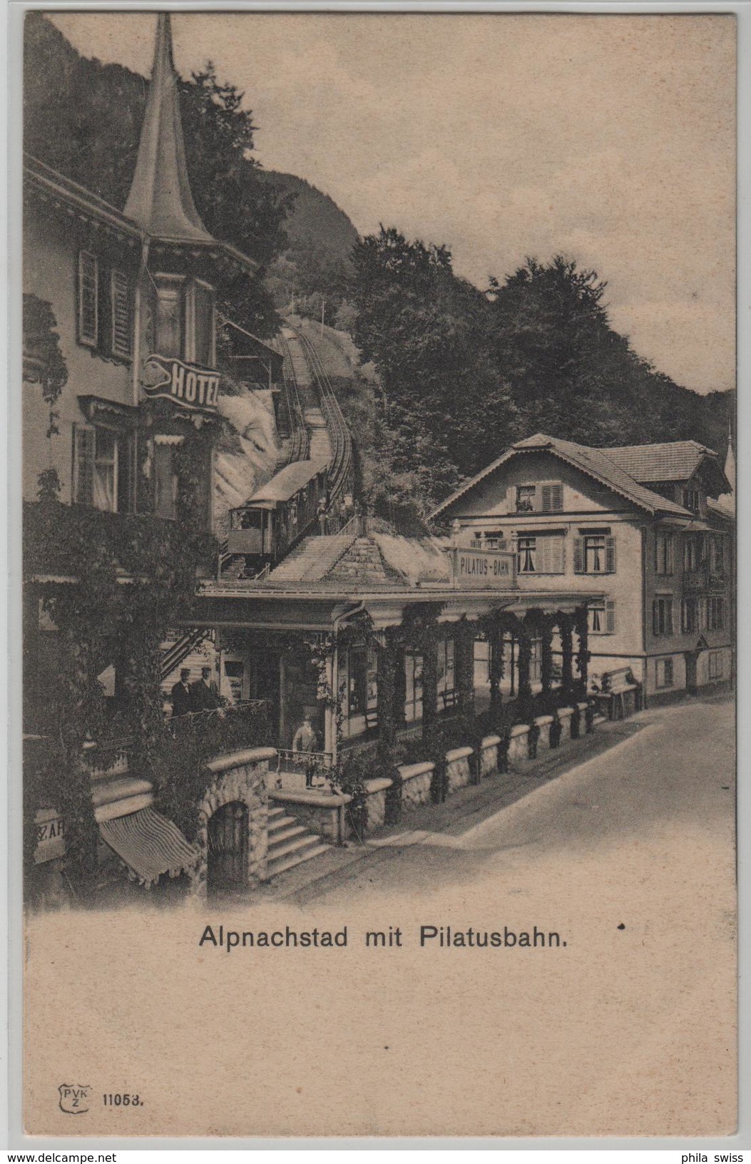 Alpnach Mit Pilatusbahn - Animee - Photo: Carl Künzli No. 11053 - Andere & Zonder Classificatie