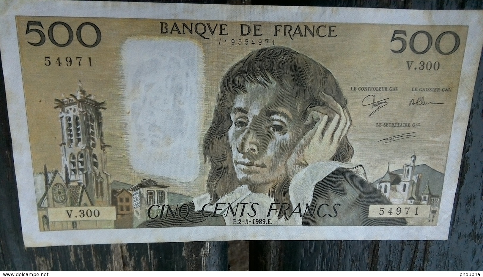 BILLET DE 500 FRANCS ( 2 MARS 1989 ) - 500 F 1968-1993 ''Pascal''