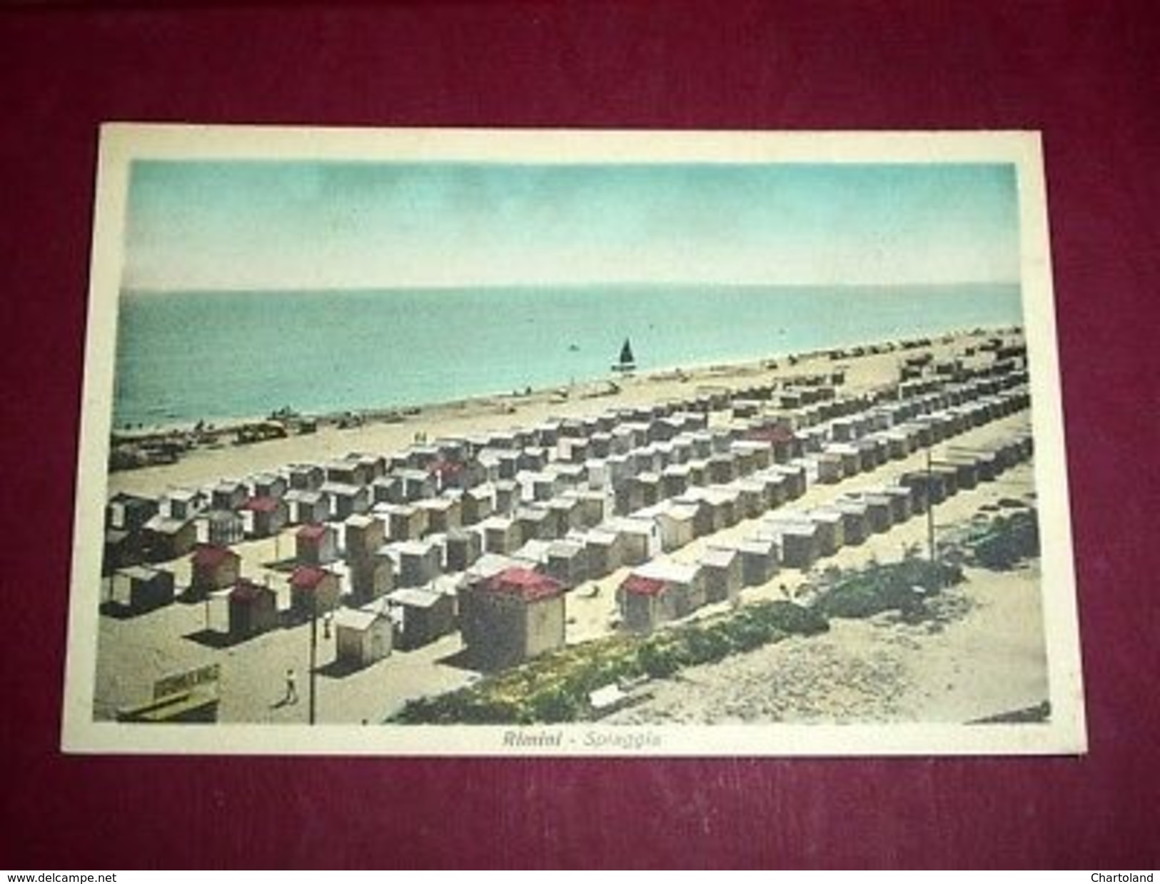 Cartolina Rimini - La Spiaggia 1930 Ca - Rimini