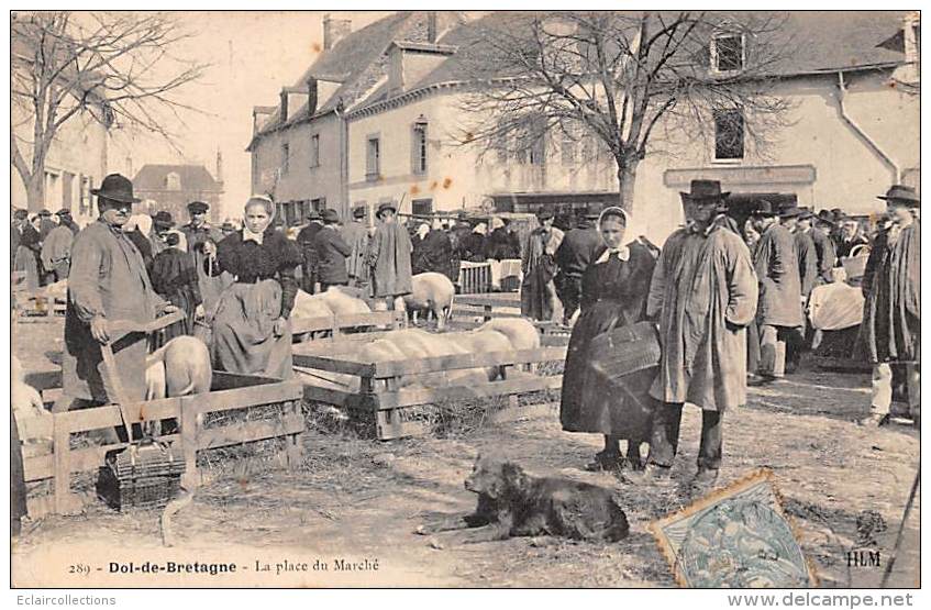 Dol De Bretagne      35        Un Coin Du Marché         (voir Scan) - Dol De Bretagne