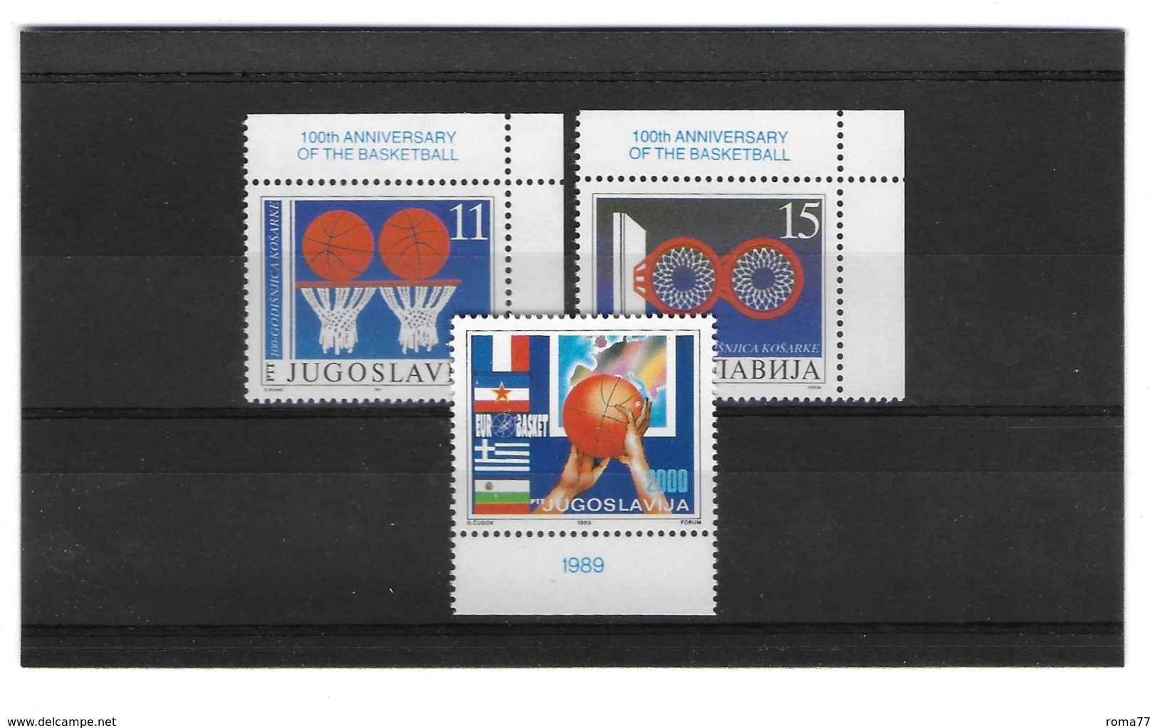 EDY 337 - YUGOSLAVIA 1989, 100mo Del BASKEBALL  ** - Pallacanestro