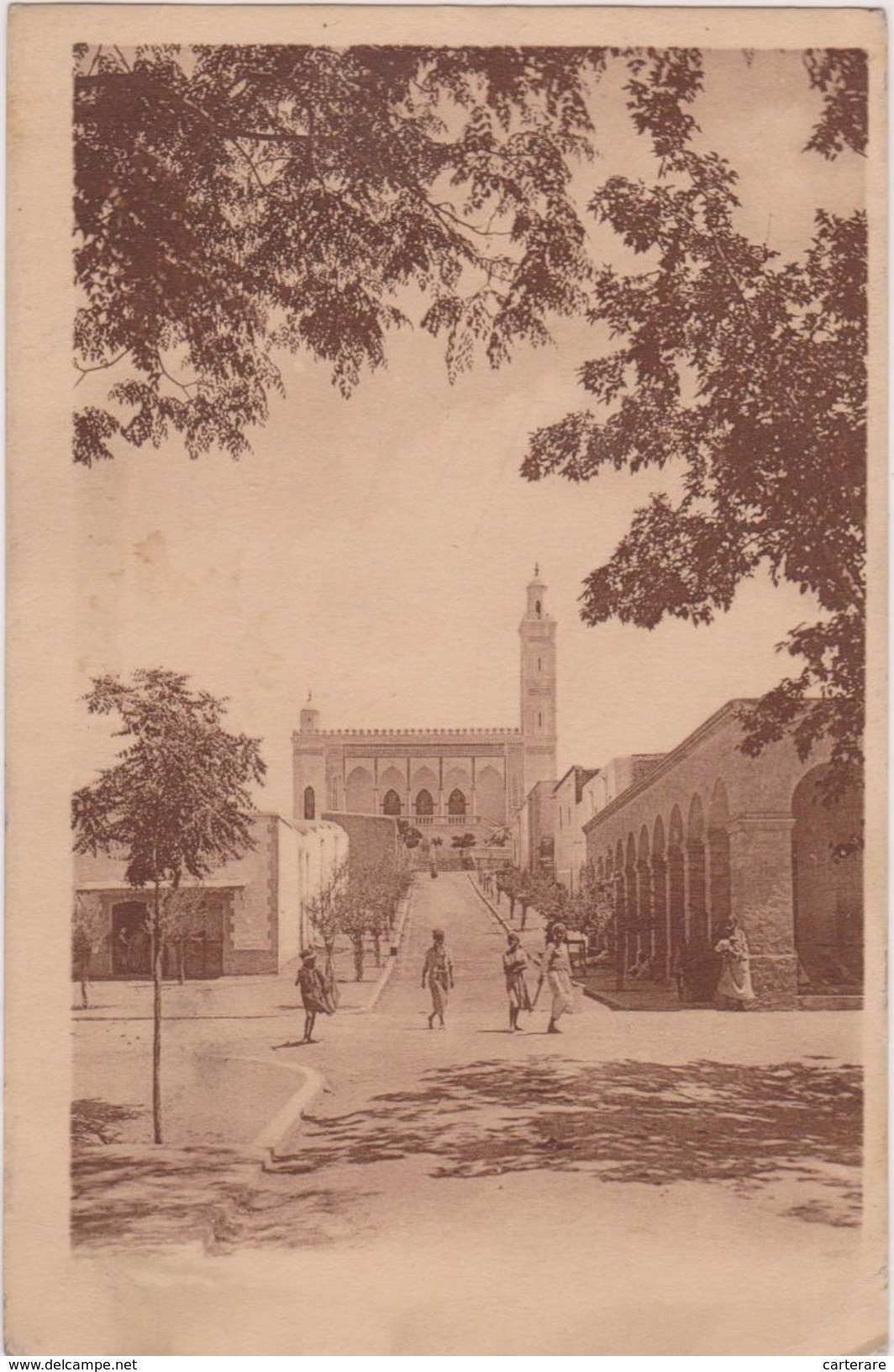 AFRIQUE DU NORD,ALGERIE,LAGHOUAT,el Aghouat,oasis,oued,desert ,Mosquée,timbre 1929,carte Ancienne - Laghouat