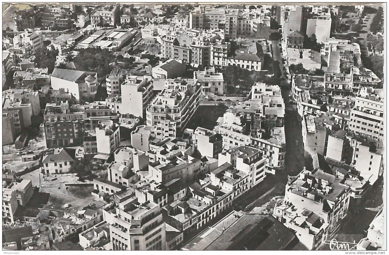 CPSM Maroc - Tanger - Vue Aérienne Sur Le Quartier Neuf - Environs De La Place De France - Tanger