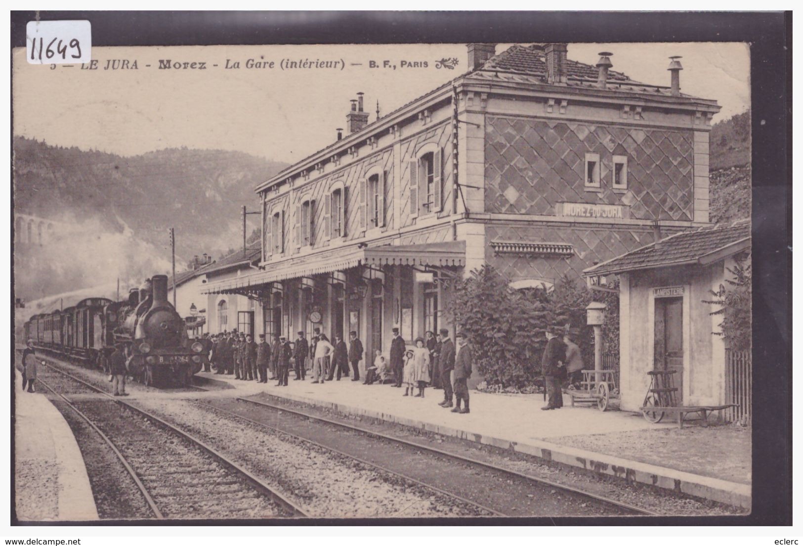 MOREZ - LA GARE - TRAIN - B ( MINI PLI D'ANGLE ) - Morez