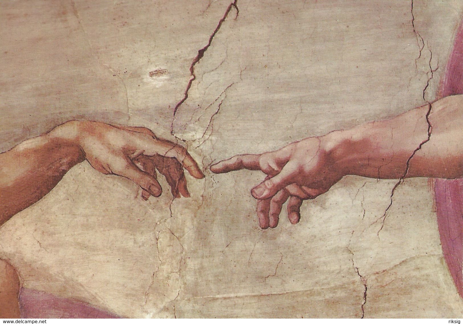 The Vatican City.  Sistine Chapel. The Creation Of Man (detail).   # 6554 - Vatican