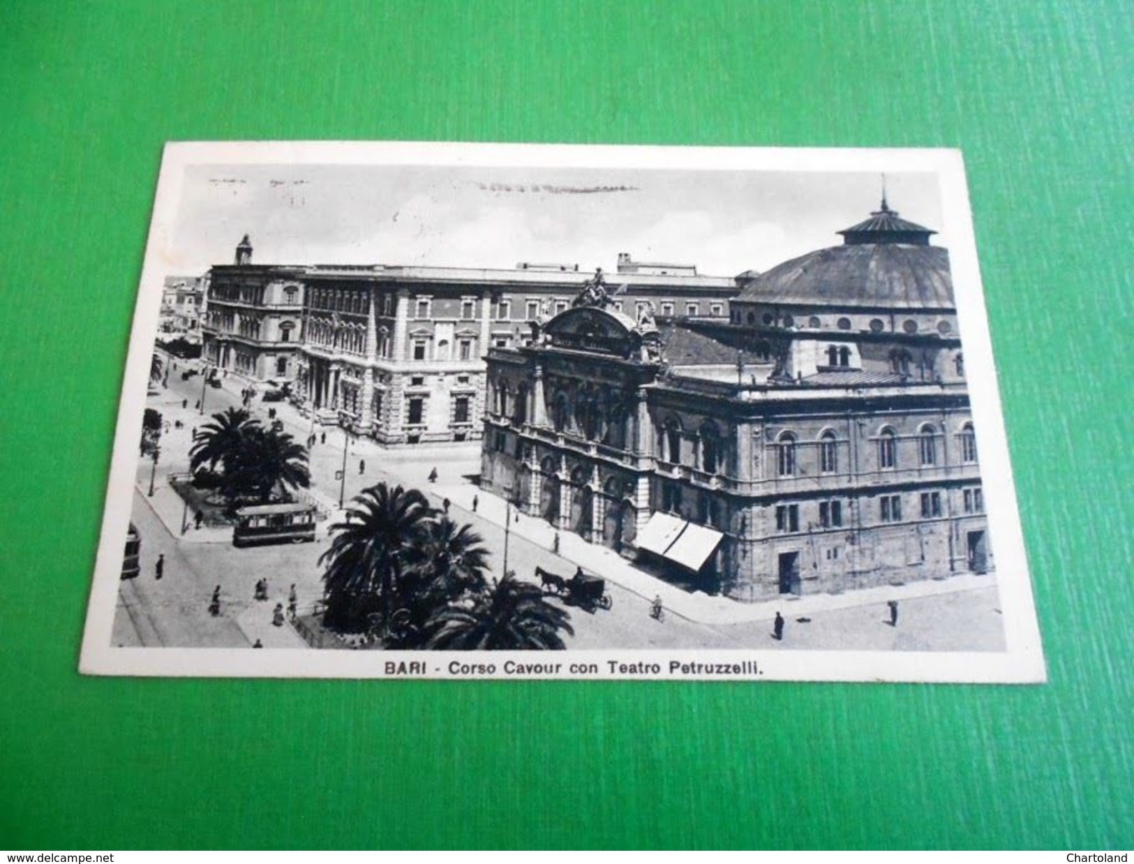 Cartolina Bari - Corso Cavour Con Teatro Petruzzelli 1935 - Bari