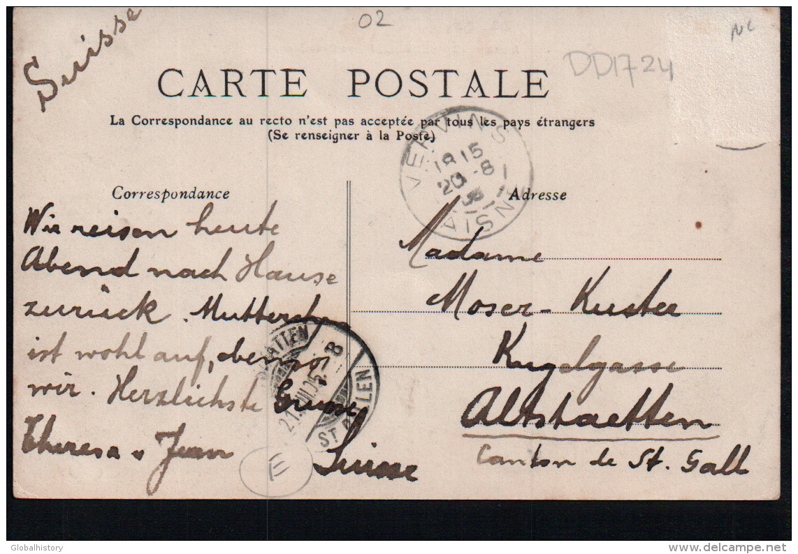 DD1724  FRANCE  VERVINS AISNE PLACE SADI CARNOT  POSTCARD - Vervins