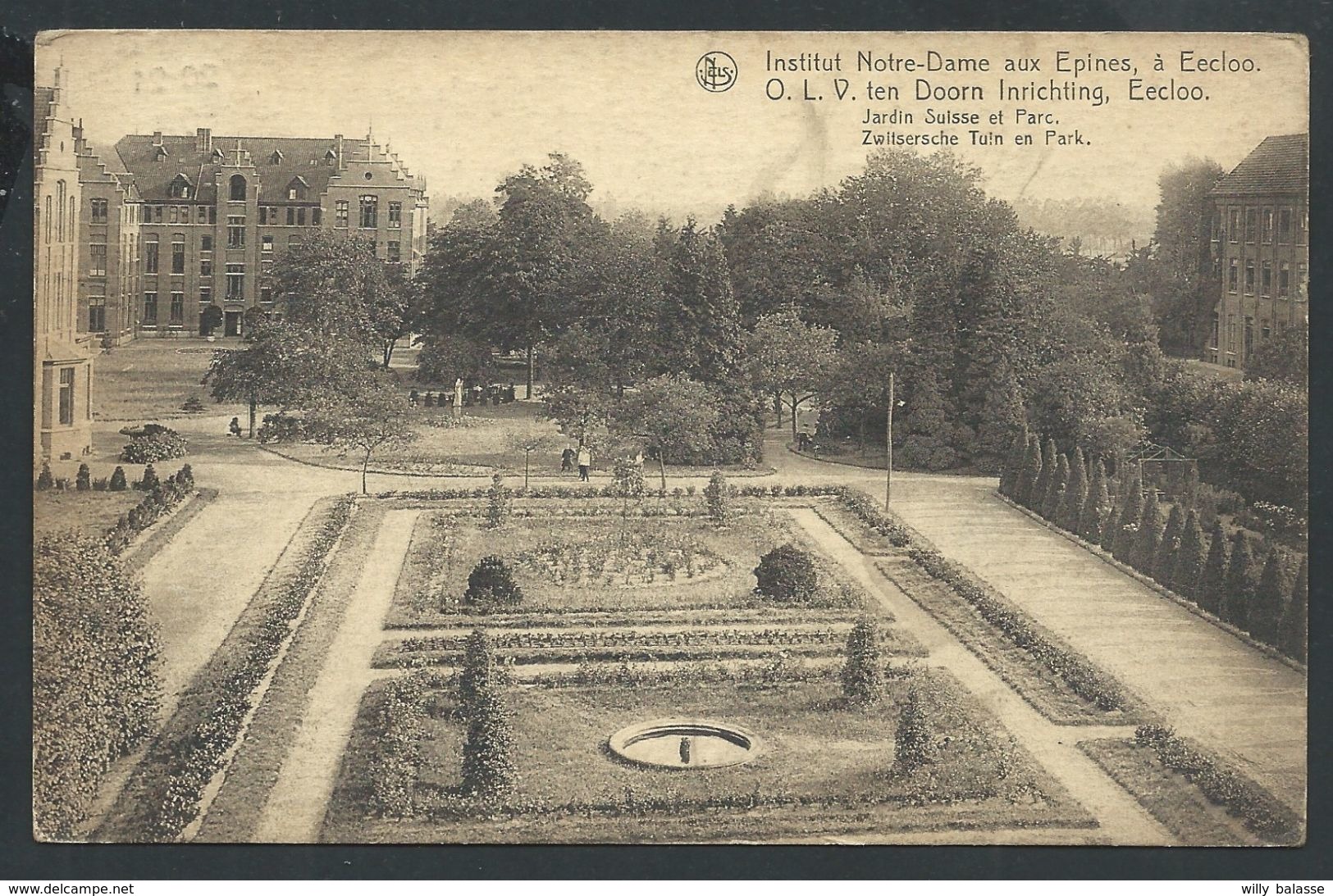 +++ CPA  EEKLO - EECLOO - Institut Notre Dame Aux Epines - O.L.V. Ten Doorn Inrichting - Jardin Suisse Et Parc - Nels // - Eeklo