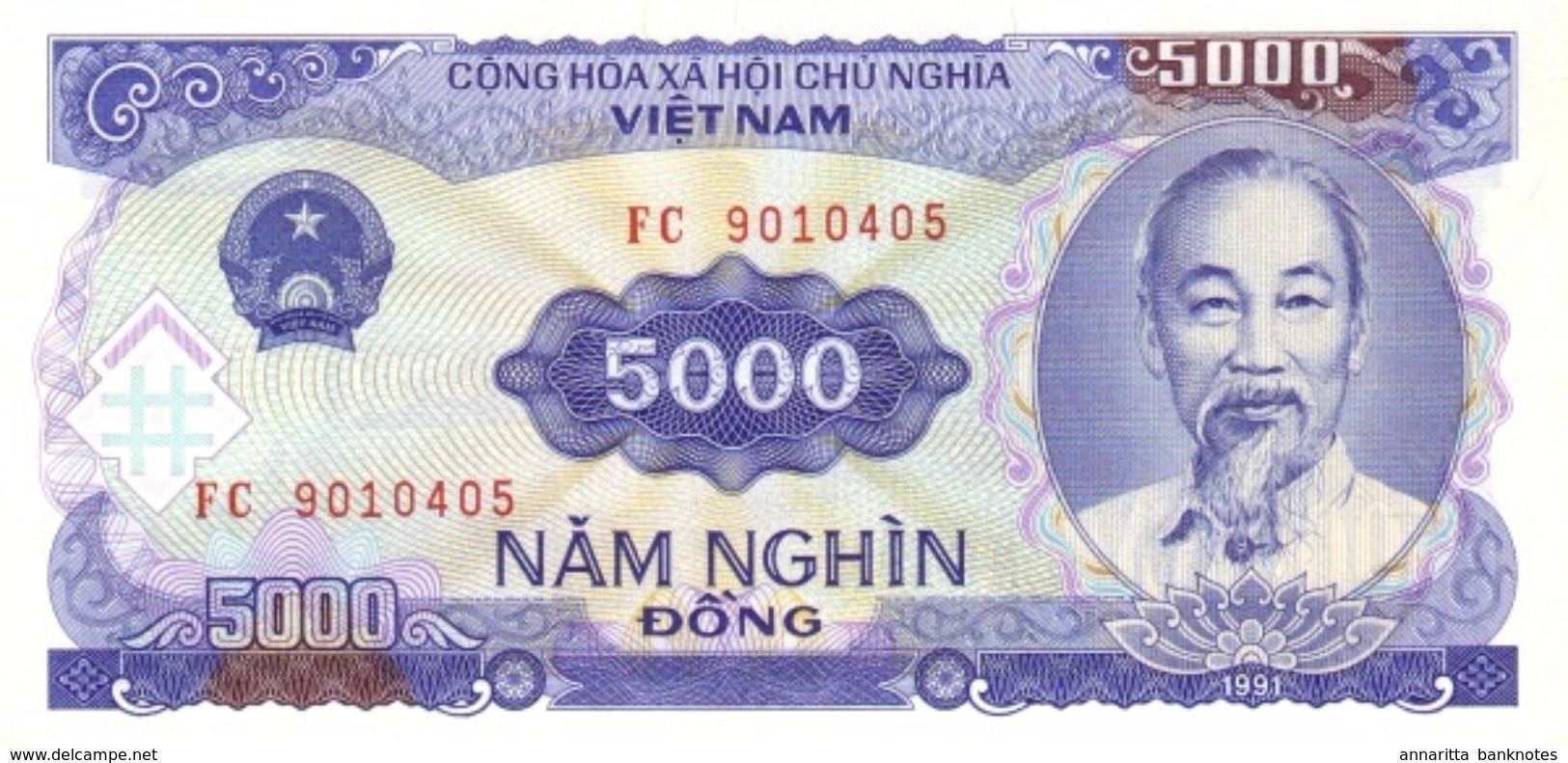 VIETNAM 5000 DONG 1991 (1993) P-108a NEUF [VN336a] - Viêt-Nam