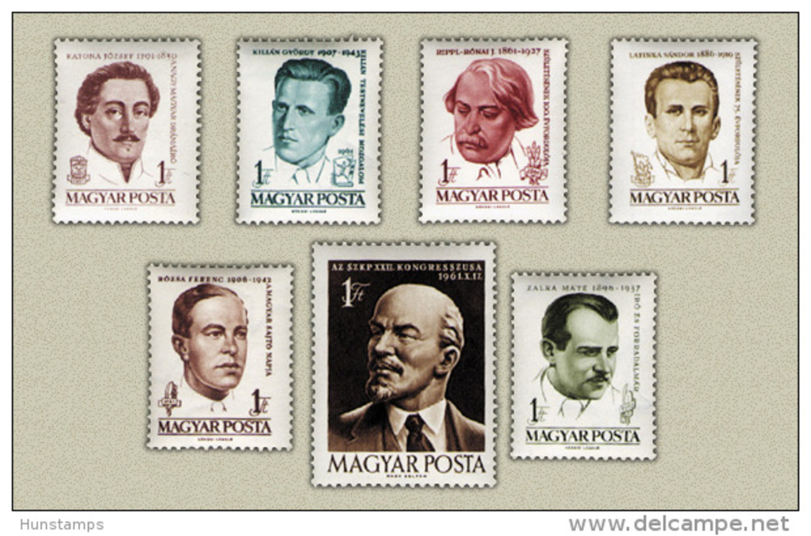 Hungary 1961. Jubilee Stamps - Famous Peoples With Lenin MNH (**) Michel:1757, 1787-1788, 1797-1798, 1807  / 2.10 EUR - Ungebraucht