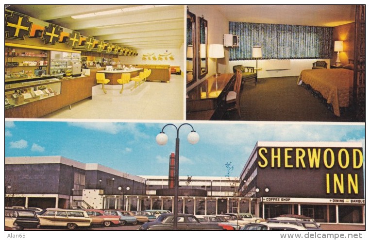 Tacoma Washington, Sherwood Inn Hotel, Lunch Counter Interior View Cafe And Room , C1960s/70s Vintage Postcard - Tacoma