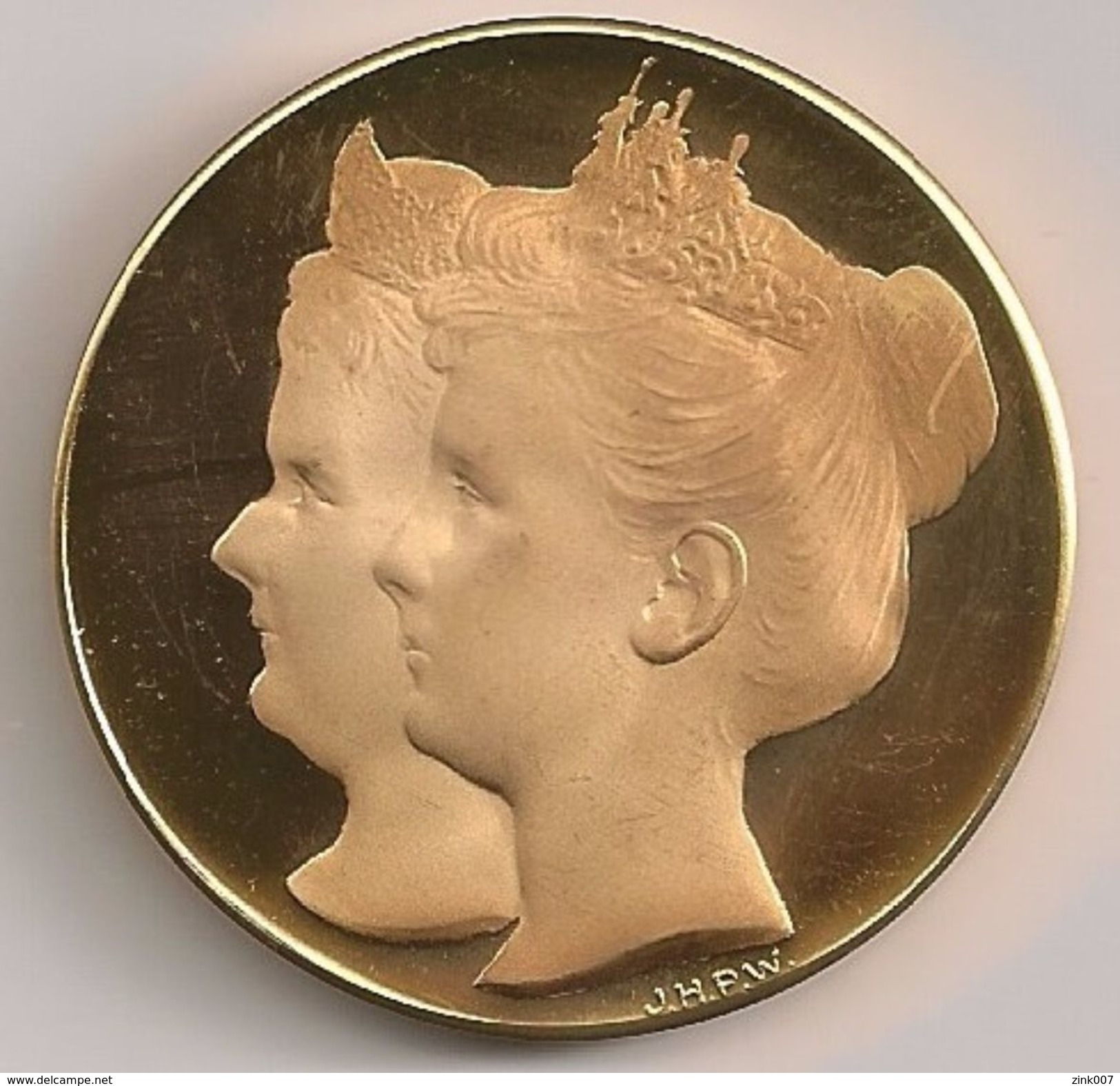 Medal Netherland - Wilhelmina Koningin & Emma Regentes - - Autres & Non Classés