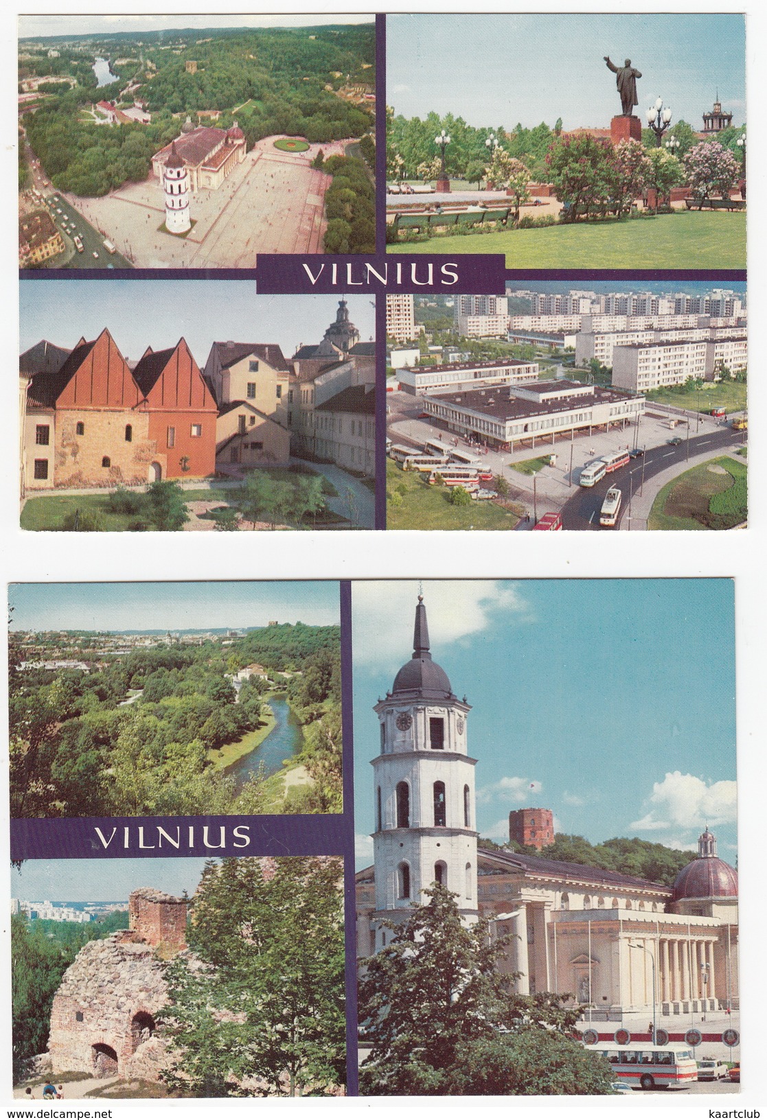 2 Multiview POSTCARDS Of VILNIUS In 1981 - Litouwen