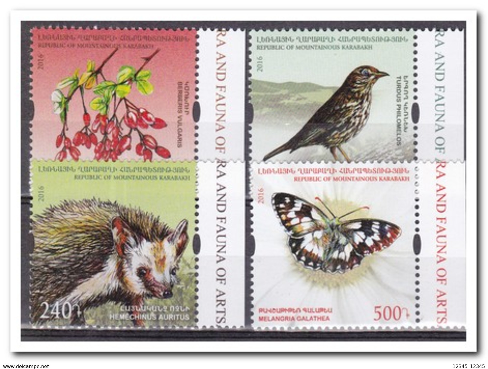 Nagorno  Karabaki 2016, Postfris MNH, Flora, Fauna - Andere-Azië