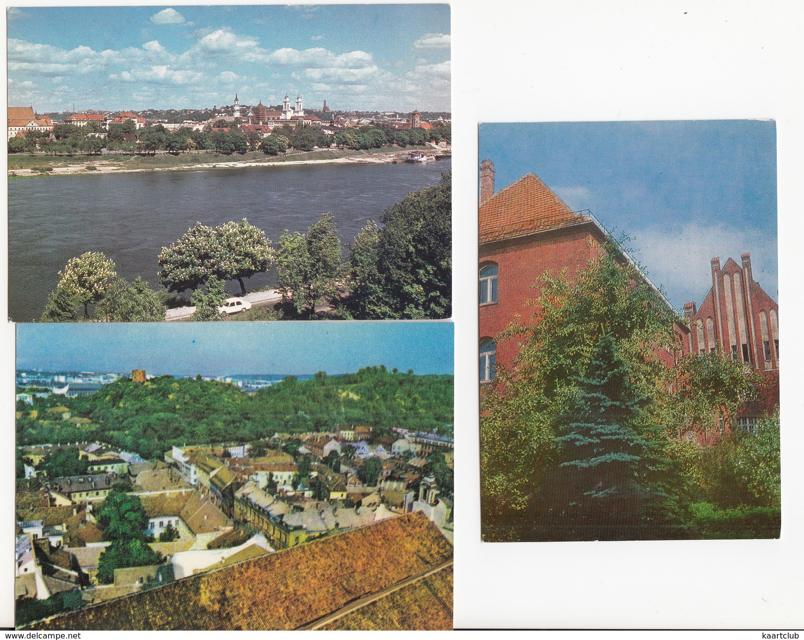 3 CARDS Of LITHUANIA : Klaipeda, Kaunas & Vilnius - Lituania