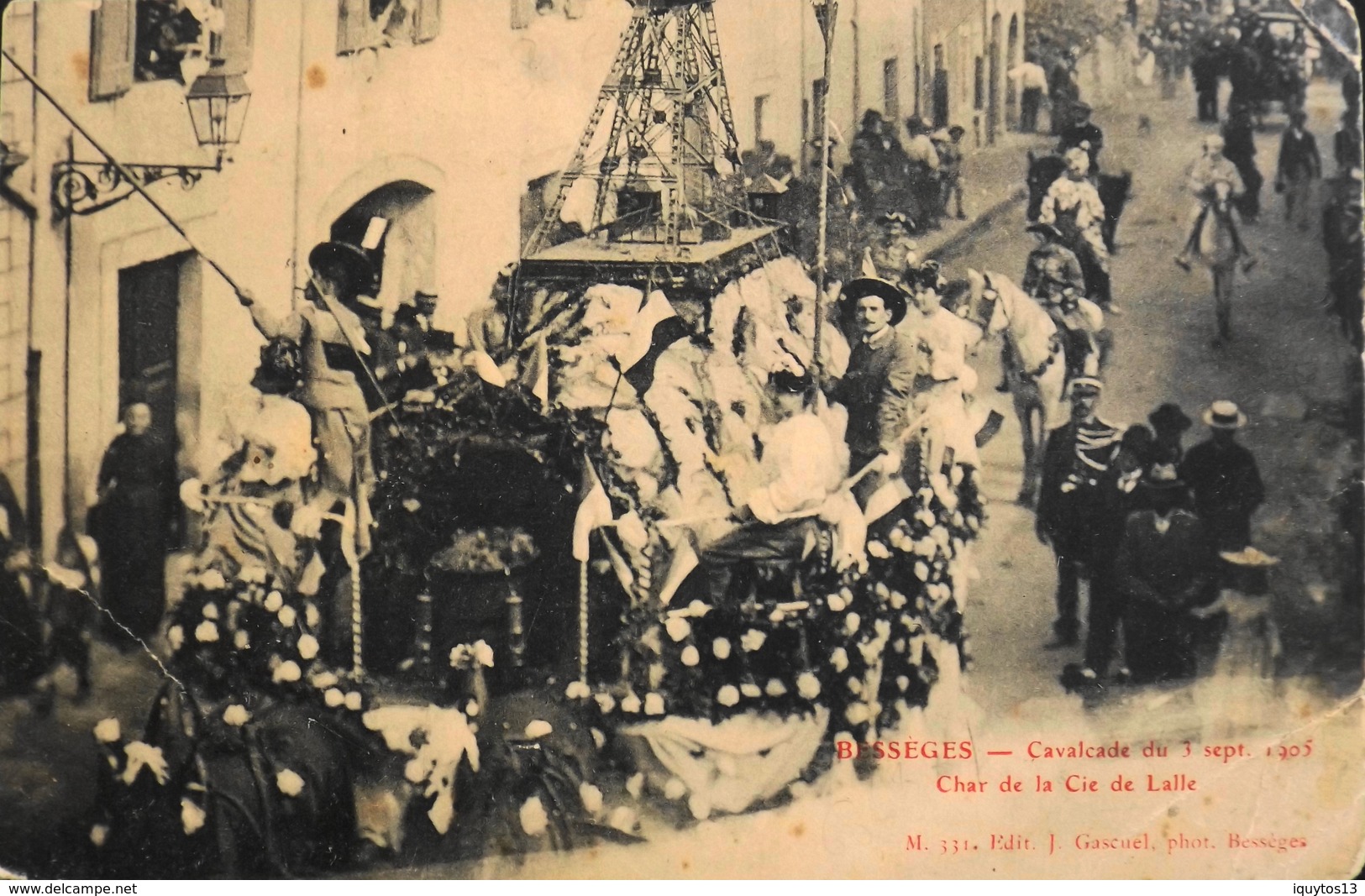 CPA.- FRANCE - Bessèges Est Situé Dans Le Dép. Du Gard - Cavalcade Du 3 Sept. 1905 - Char De La Cie De Lalle - En L'état - Bessèges