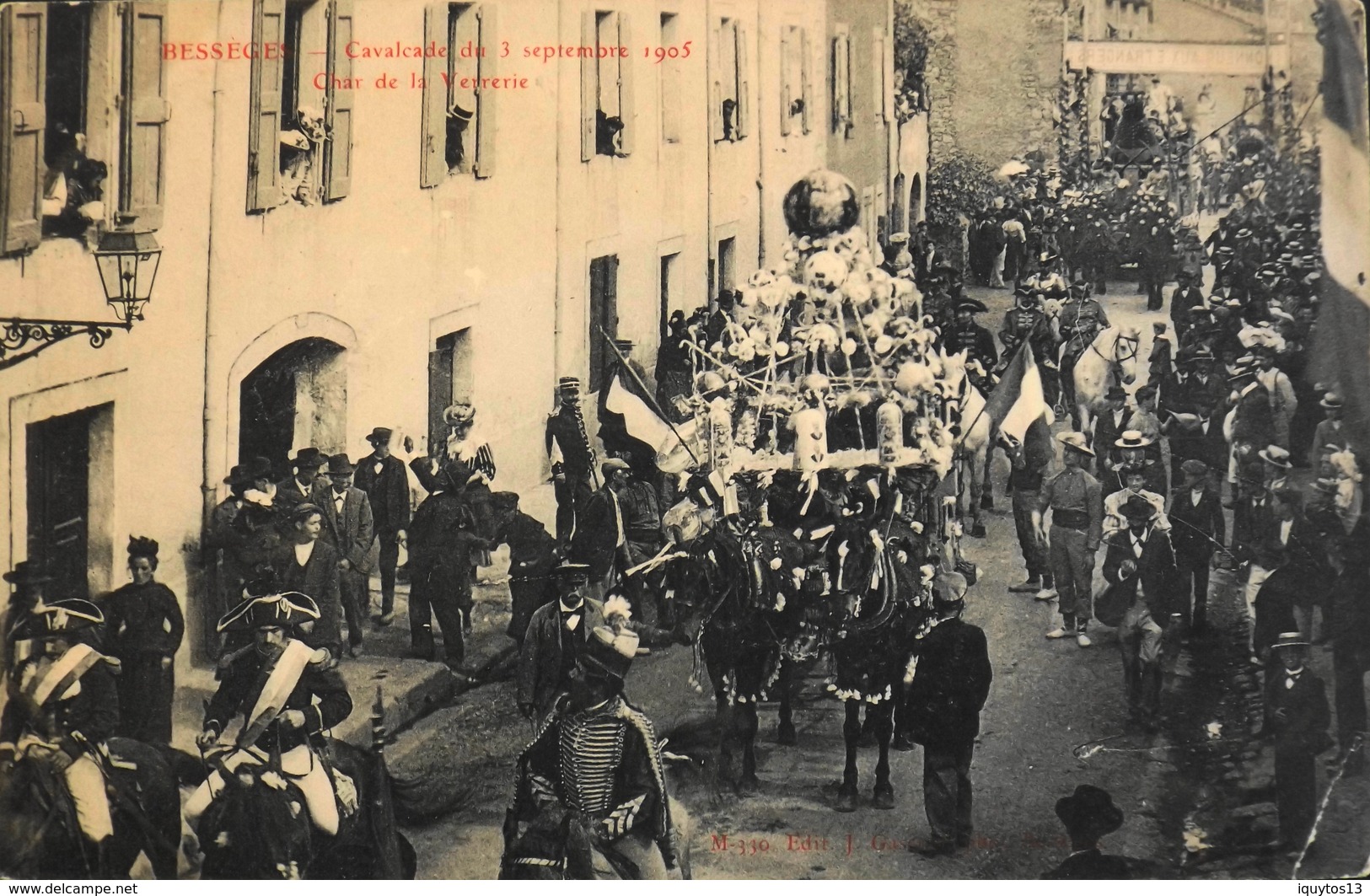 CPA.- FRANCE - Bessèges Est Situé Dans Le Dép. Du Gard - Cavalcade Du 3 Sept. 1905 - Char De La Verrerie - BE - Bessèges