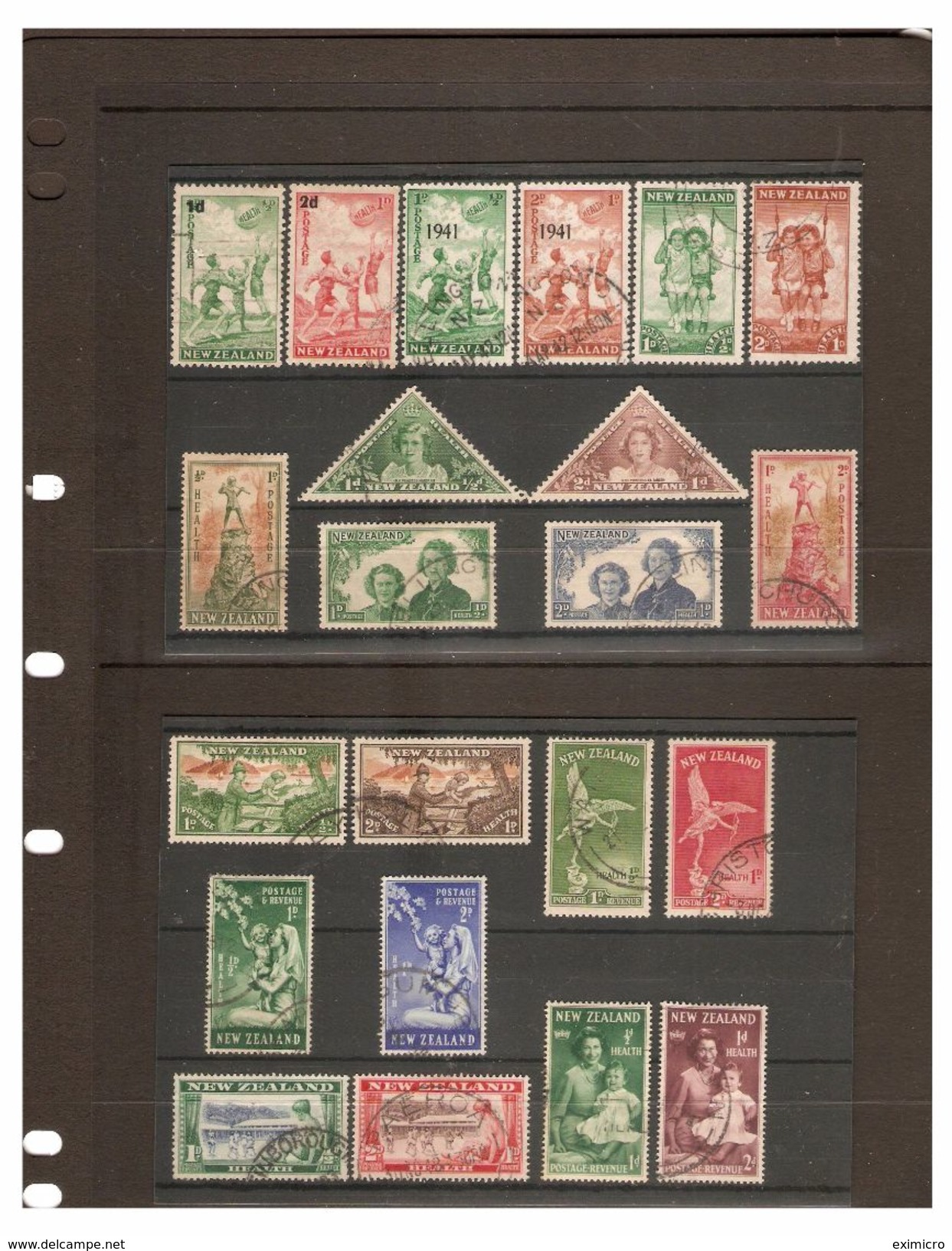 NEW ZEALAND HEALTH SETS COLLECTION BETWEEN 1939 And 1950 FINE USED Cat £23+ - Collections, Lots & Séries