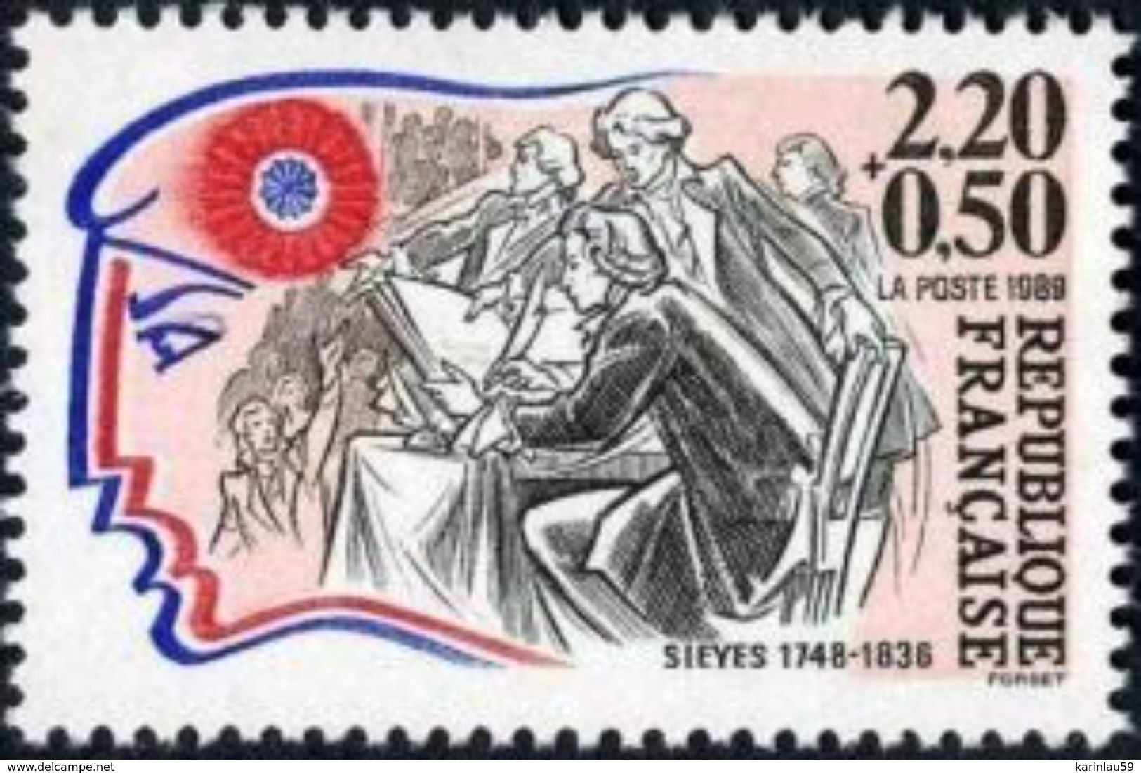 FRANCE 1989 - Y&T 2564 - Personnages Célèbres De La Révolution - Sieyes - Unused Stamps