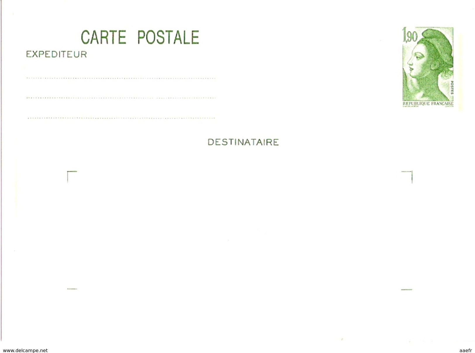 France - Entier Postal - 1982/88 - 5 X Liberté De Gandon 2219, 2318, 2375, 2424, 2484-cp1 Neuf - Cartes Postales Types Et TSC (avant 1995)