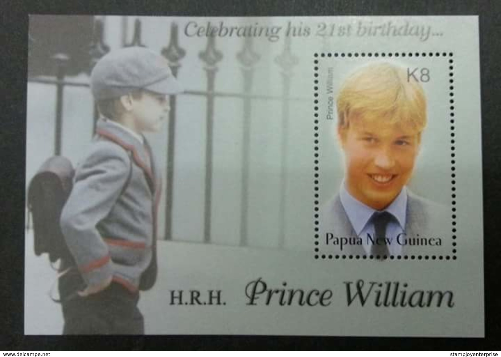 Papua New Guinea H.R.H Prince William 21st Birthday 2003 Royal (miniature Sheet) MNH - Papouasie-Nouvelle-Guinée