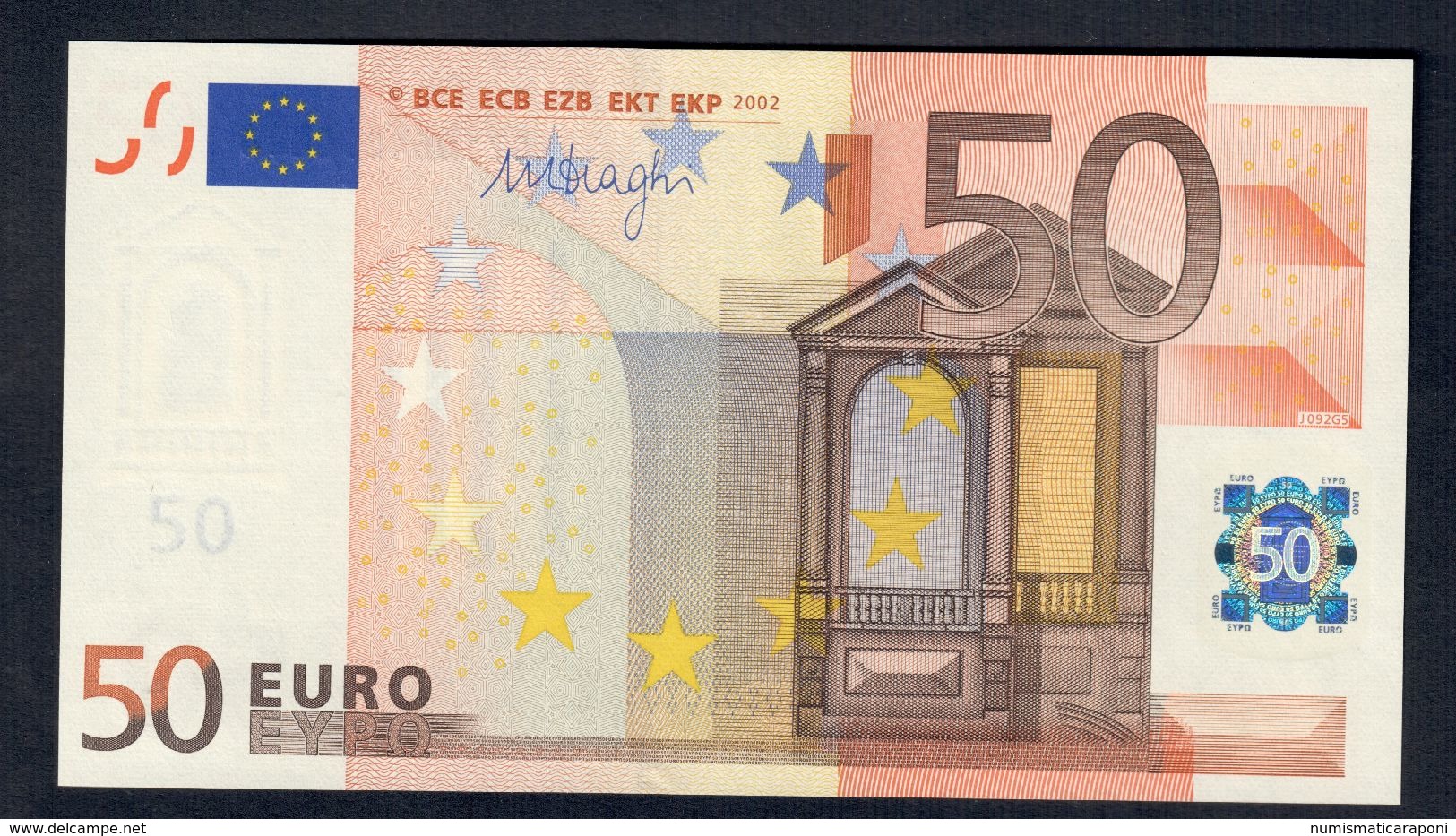 50 &euro; Italia Draghi S J092G5 FDS  UNC DA MAZZETTA  Cod.&euro;.259 - 50 Euro