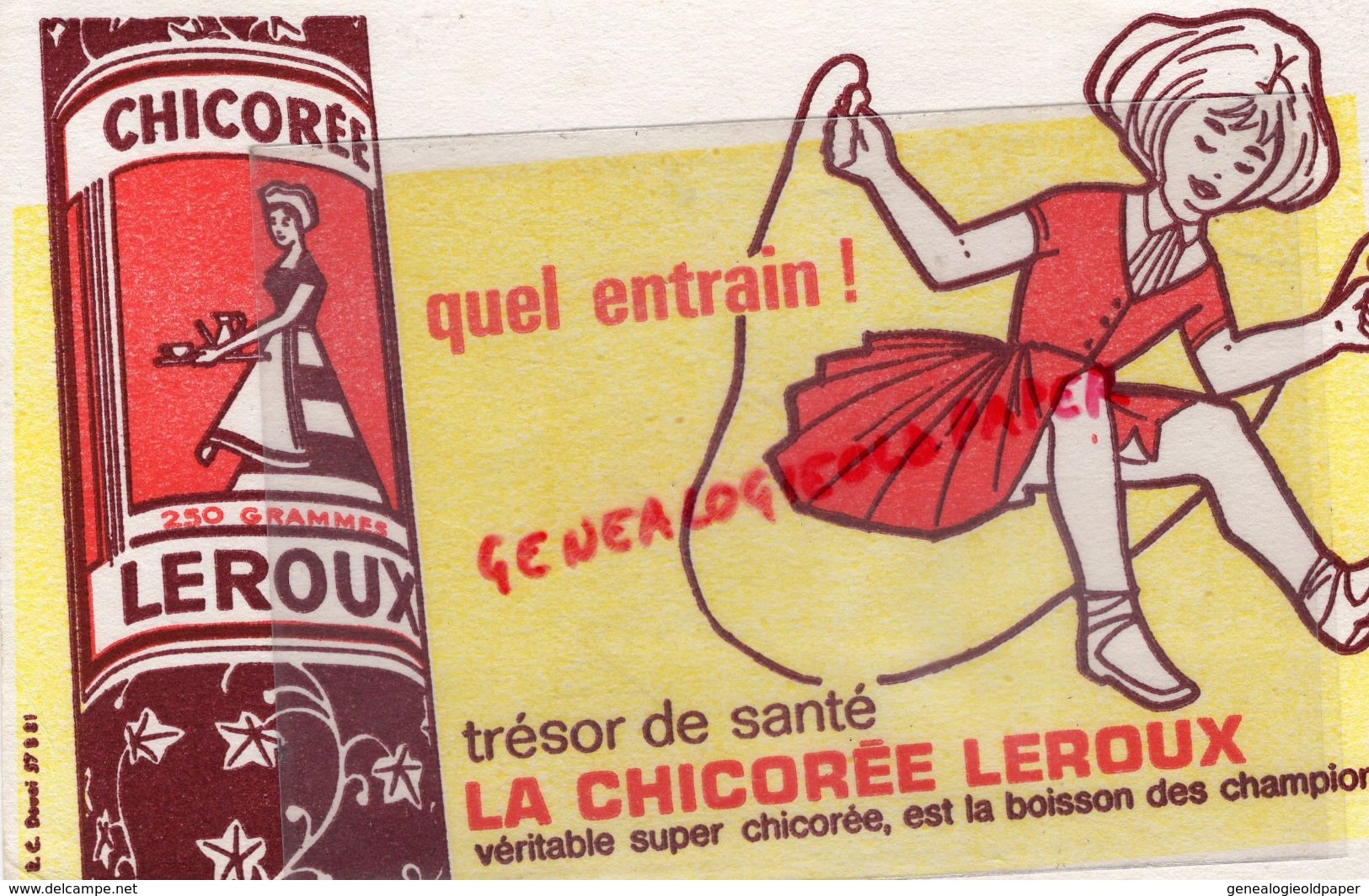 59 - ORCHIES- BUVARD CHICOREE LEROUX - SAUT A LA CORDE - LA BOISSON DES CHAMPIONS - C