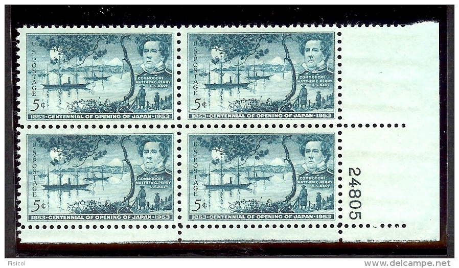 1953 - U.S. # 1021 - Block Of 4 - Mint VF/NH - Nuovi