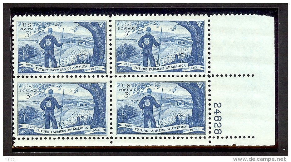 1953 - U.S. # 1024 - Block Of 4 - Mint VF/NH - Nuovi