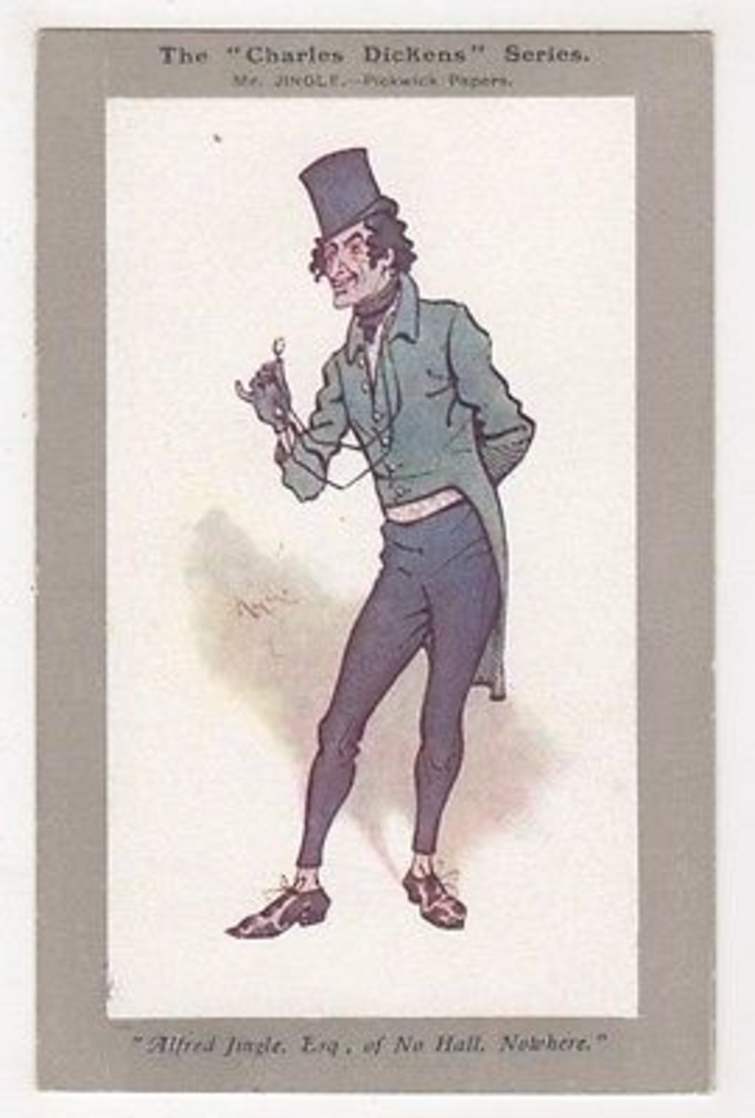 Charles Dickens Series, Mr. Jingle, Faulkner 497 F Postcard, US005 - Autres & Non Classés