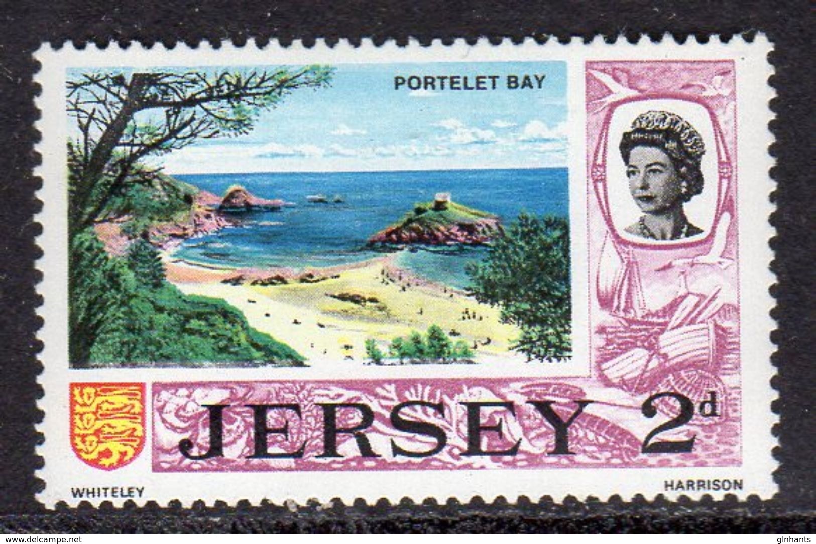 GB JERSEY - 1969 DEFINITIVE 2d PORTELET BAY STAMP SG 17 FINE MNH ** - Jersey