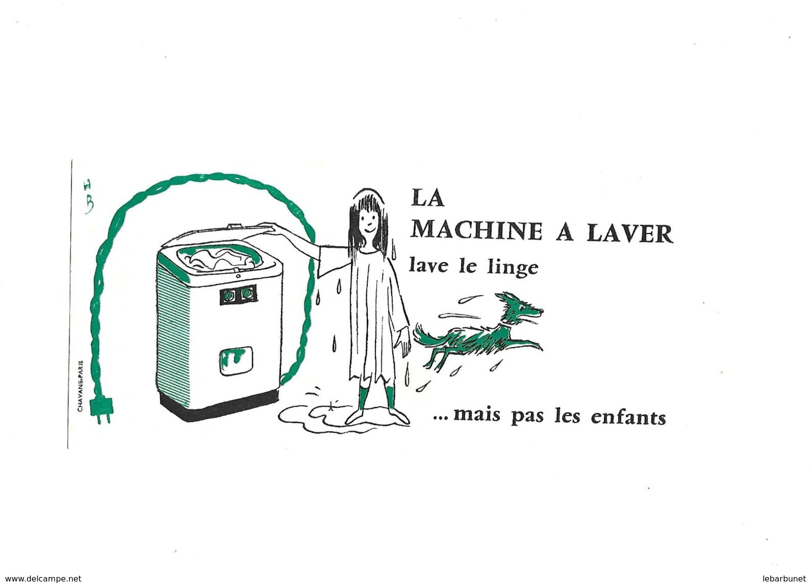 Buvard La Machine à Laver - Electricité & Gaz