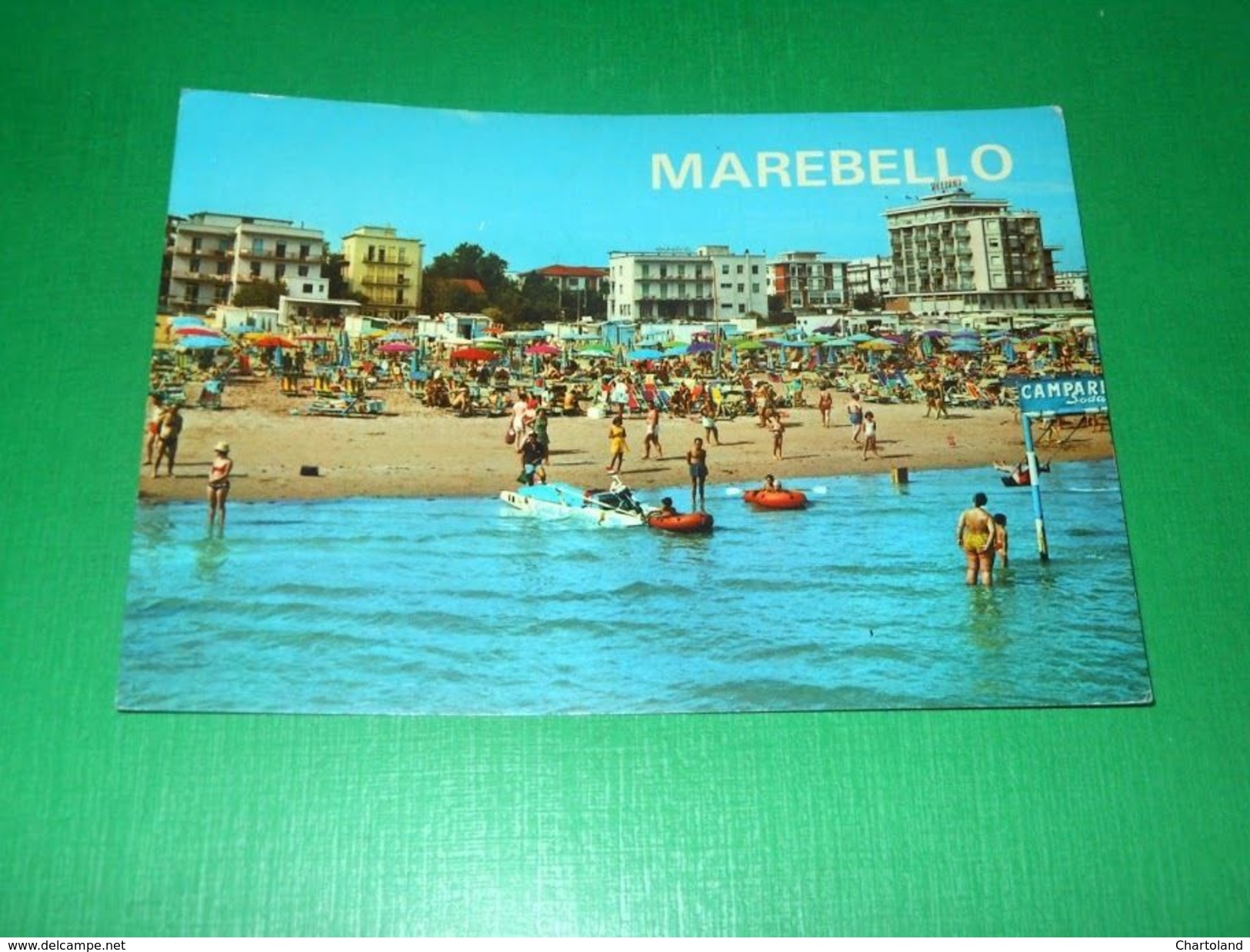 Cartolina Marebello Di Rimini - Alberghi E Spiaggia Visti Dal Mare 1969 - Rimini