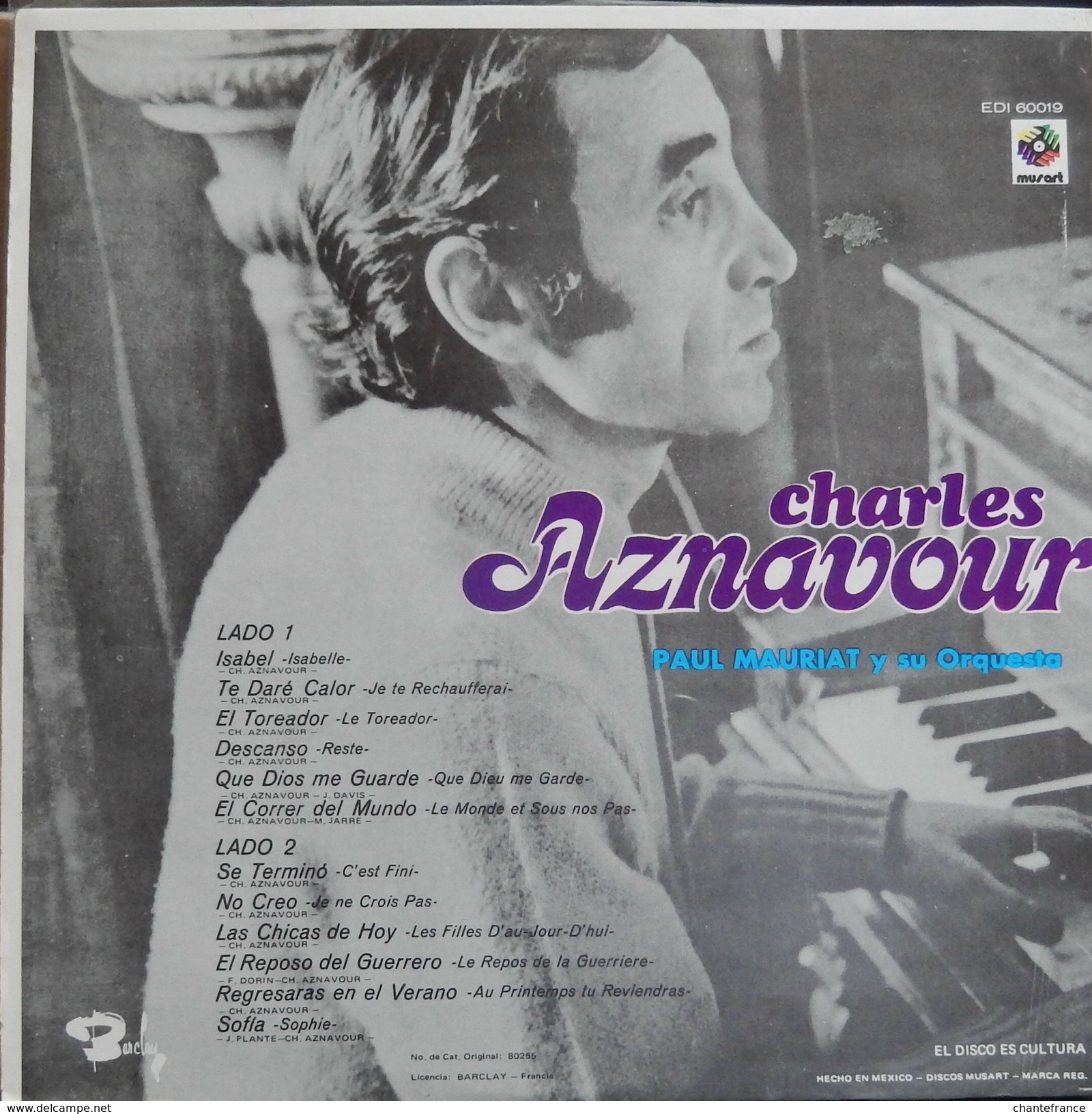 Charles Aznavour 33t. LP MEXIQUE *isabel* - Sonstige - Franz. Chansons