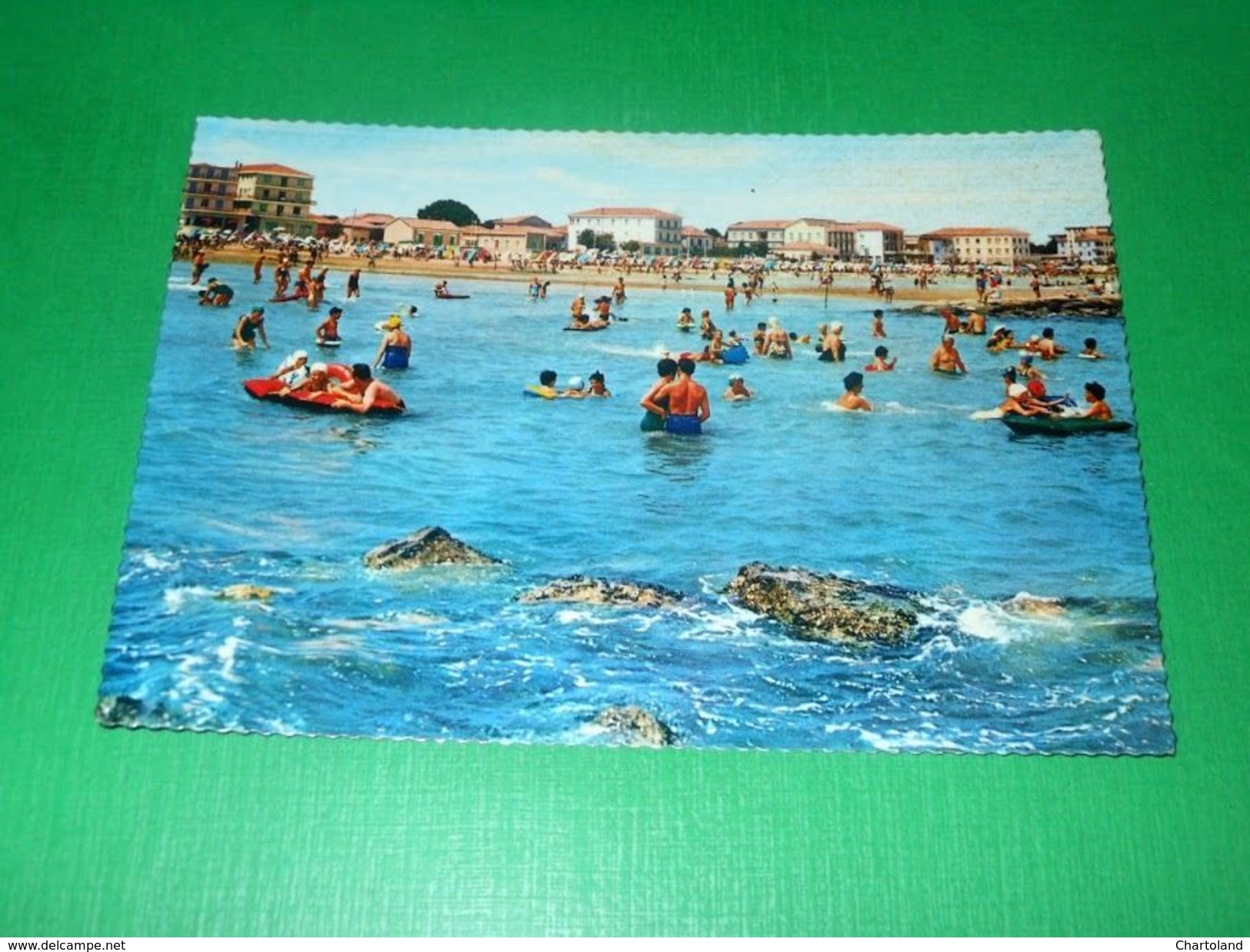 Cartolina Bellaria - La Ridente Spiaggia 1960 Ca. - Rimini