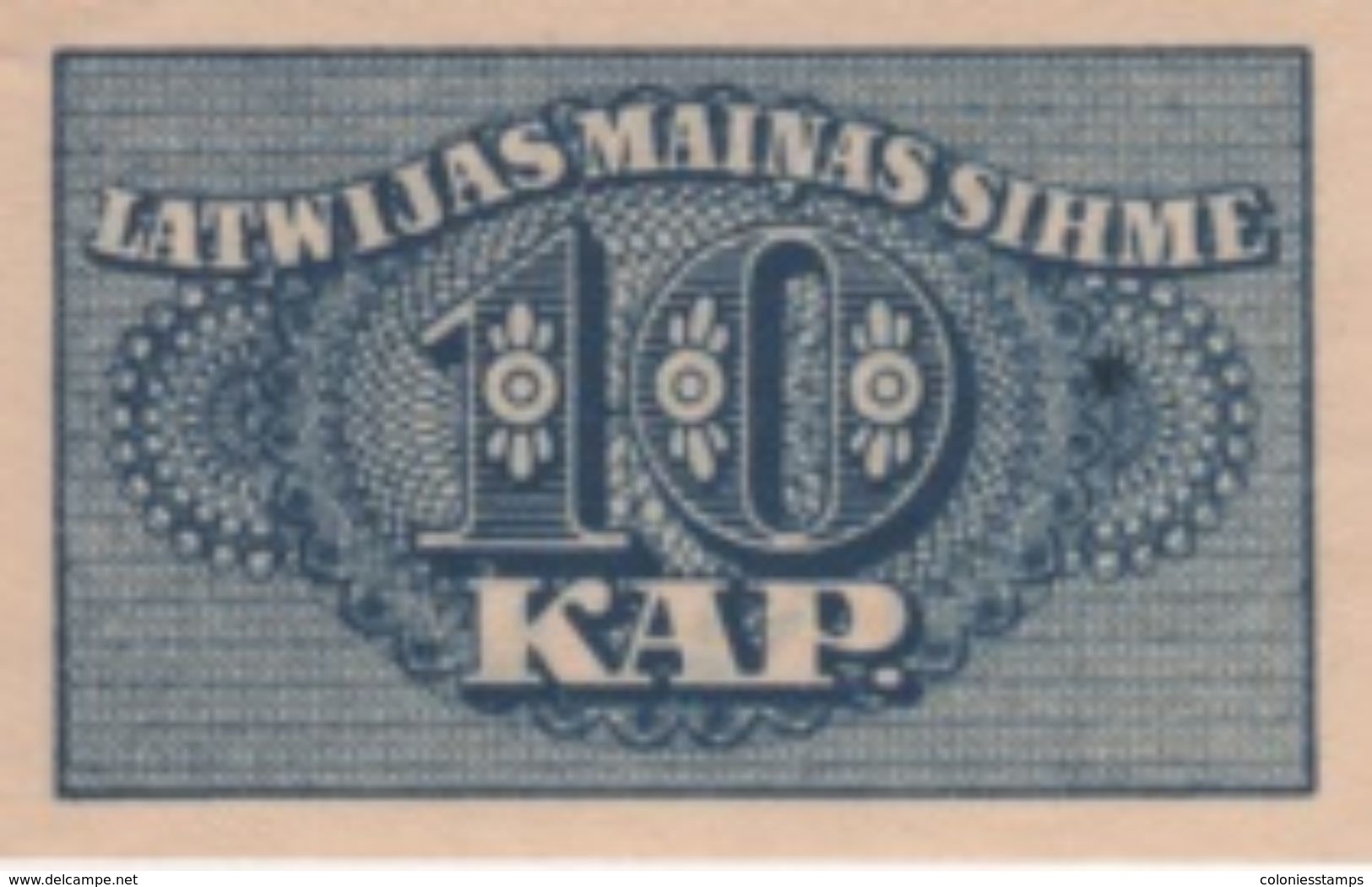 (B0057) LATVIA, 1920 (ND). 10 Kapeikas. P-10. UNC - Letland