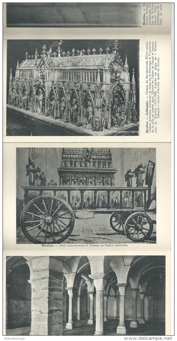 Nijvel Nivelles La Collegiale (avant 1940) 10 Cartes Vues Choisies Avec Legendes Historiques - Nijvel