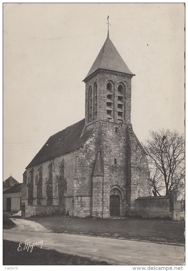 Guercheville 77 - Eglise - Editeur Mignon - 1949 Cachet Larchant - Autres & Non Classés