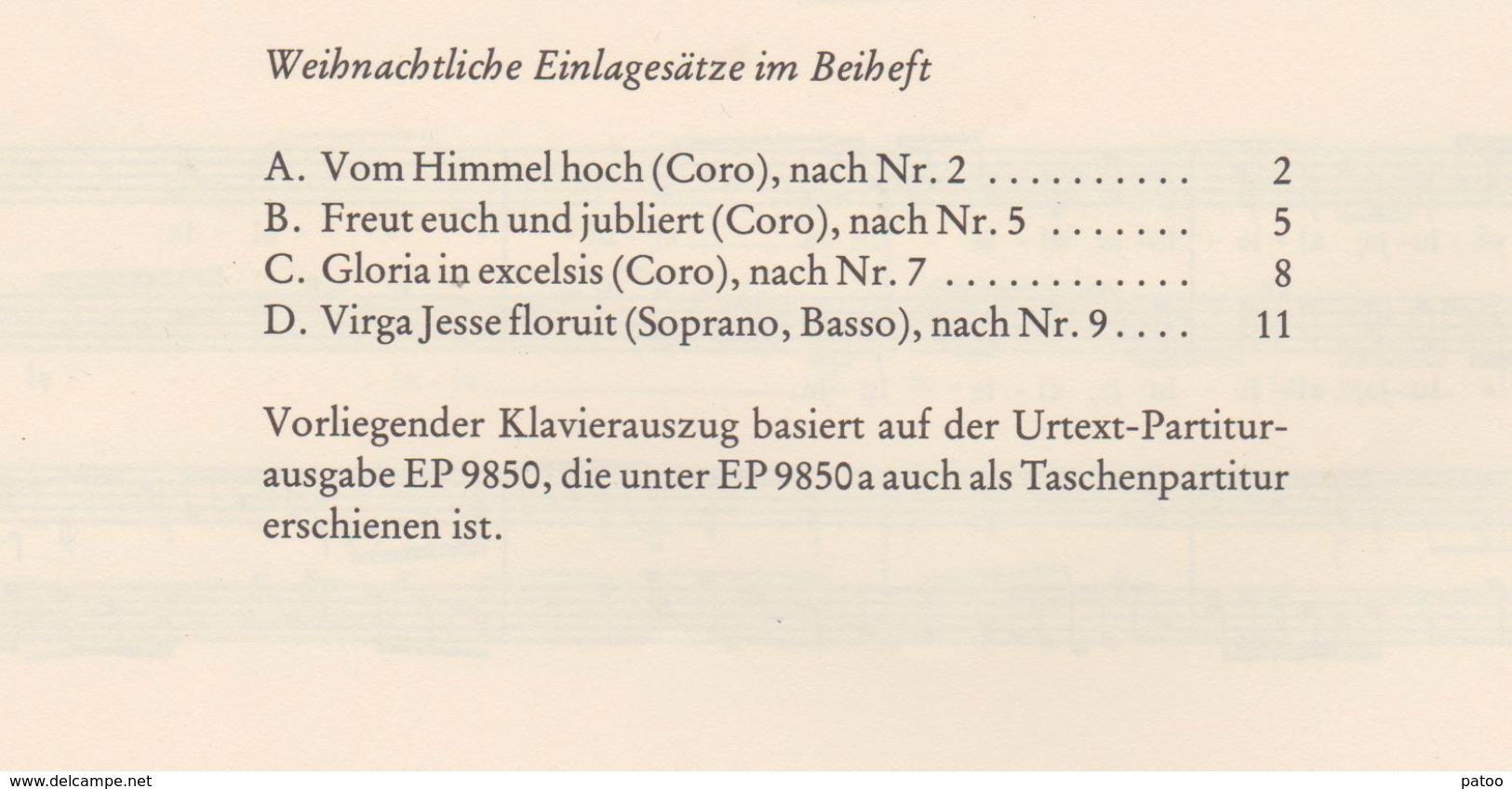 PARTITION  MAGNIFICAT  JOH. SEB. BACH  BWV 243  / 4 PARTIES ( Cf Scan )    POUR SOPRANO,ALTO,TENOR , BASSE  ET ORGUE - Gezang