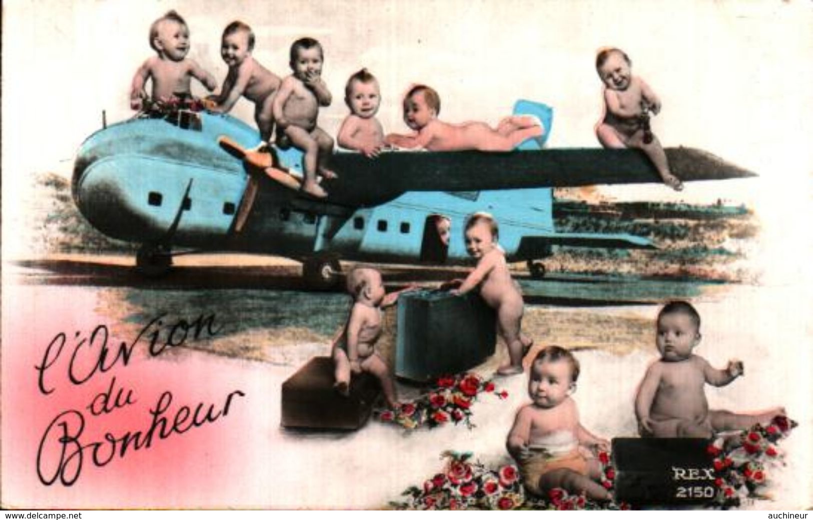 Bébés Multiples 127 - Transport Surréalisme Avion Du Bonheur - Babies