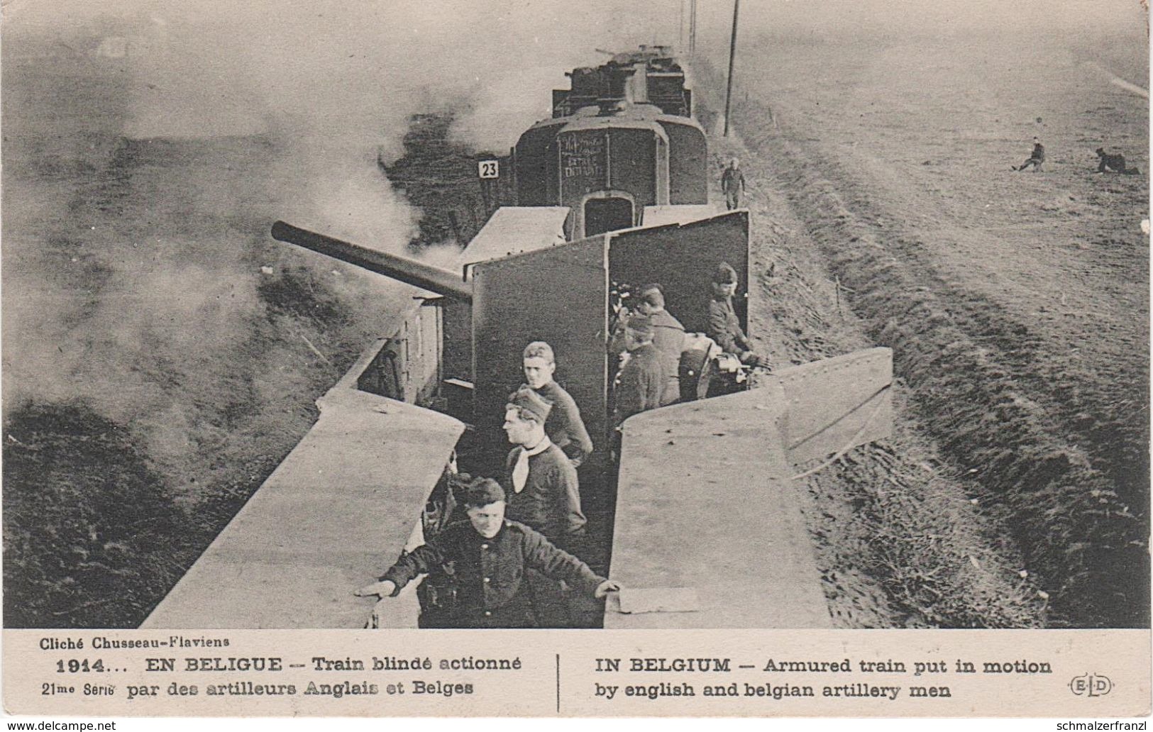 CPA AK Armée Train 1914 Artillerie Anglais Belge Canon Guerre WW1 1 Weltkrieg War Militaria Militaire Belgique Belgium - Equipment