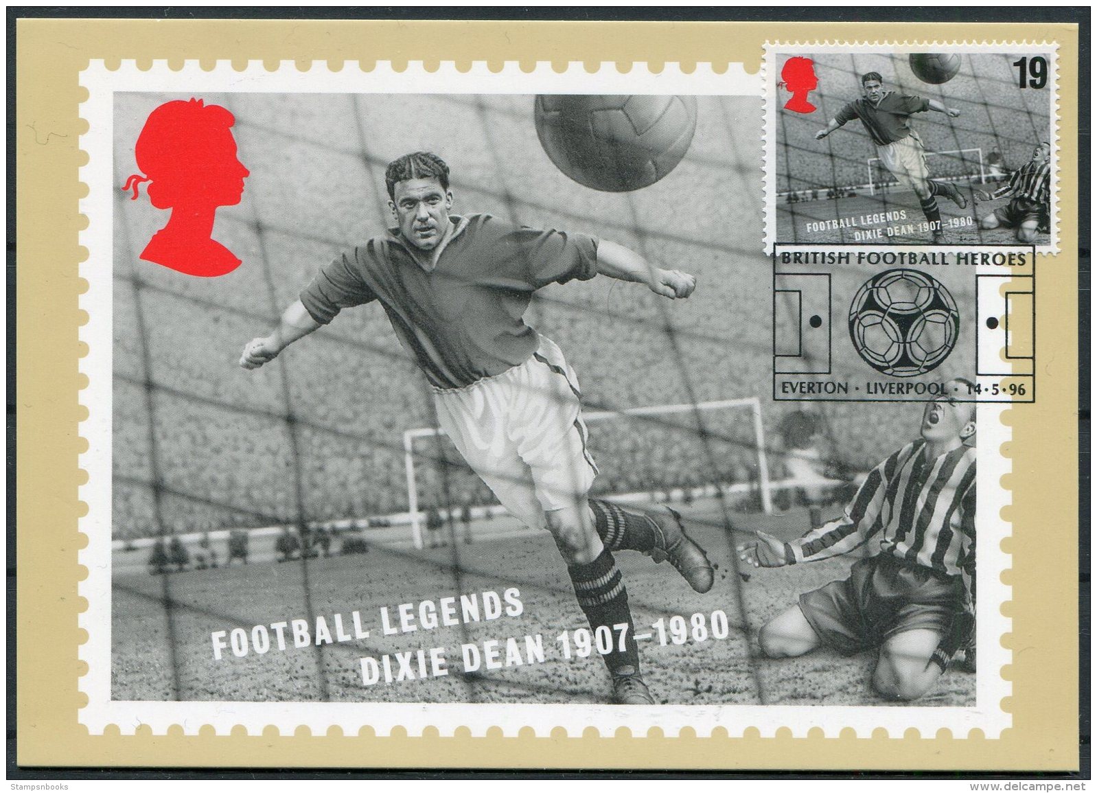 1996 GB Football Maxicard. Dixie Dean, Everton - Covers & Documents