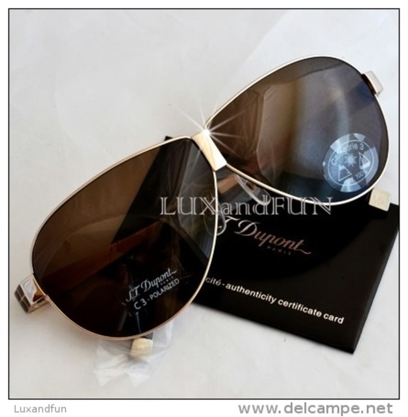 S.T. Dupont Occhiali Da Sole Titanio E Lacca - ST Dupont Sunglasses Titanium And Lacquer - Never Used - Occhiali Da Sole