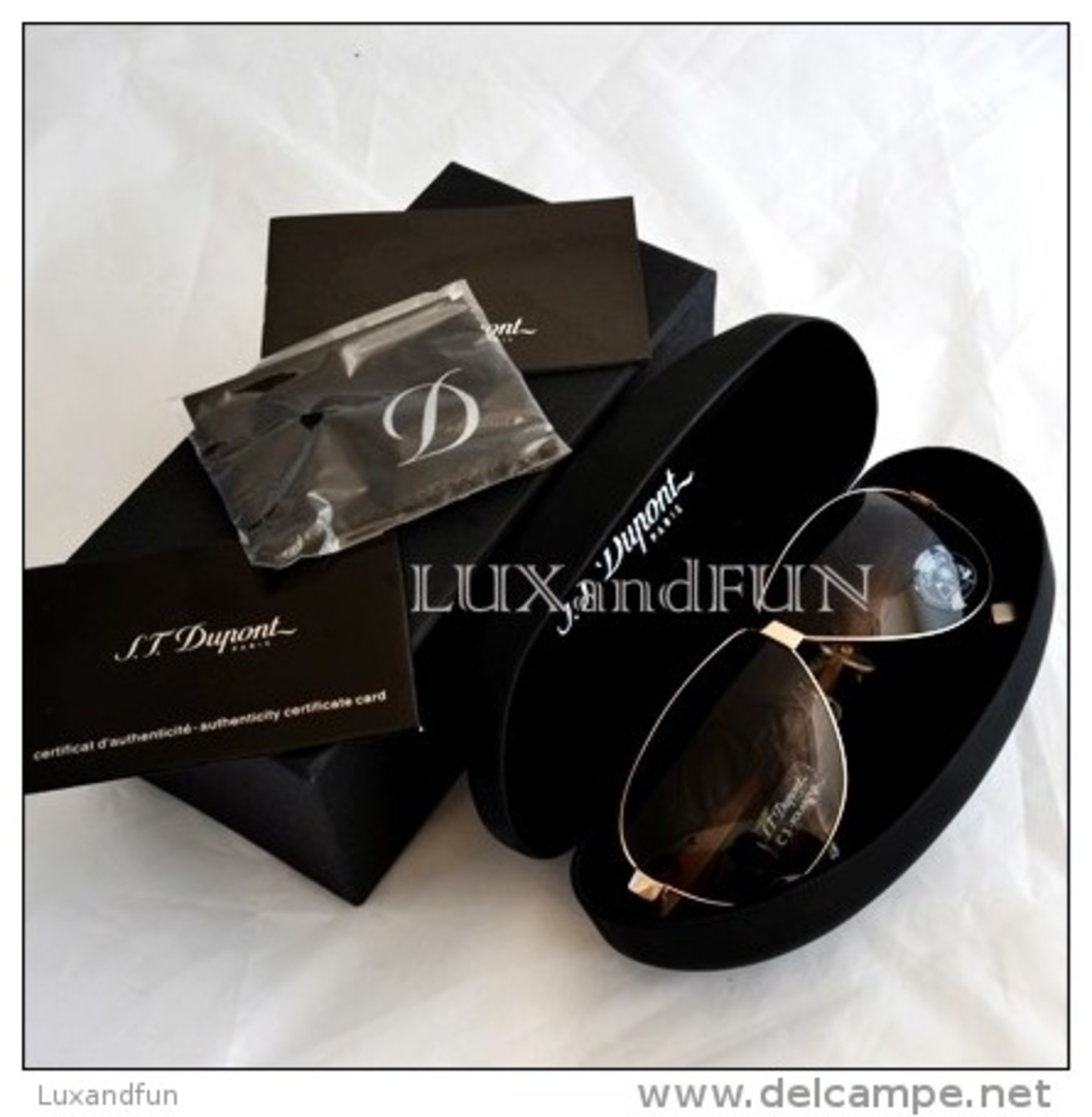 S.T. Dupont Occhiali da sole Titanio e Lacca - ST Dupont Sunglasses Titanium and Lacquer - Never used
