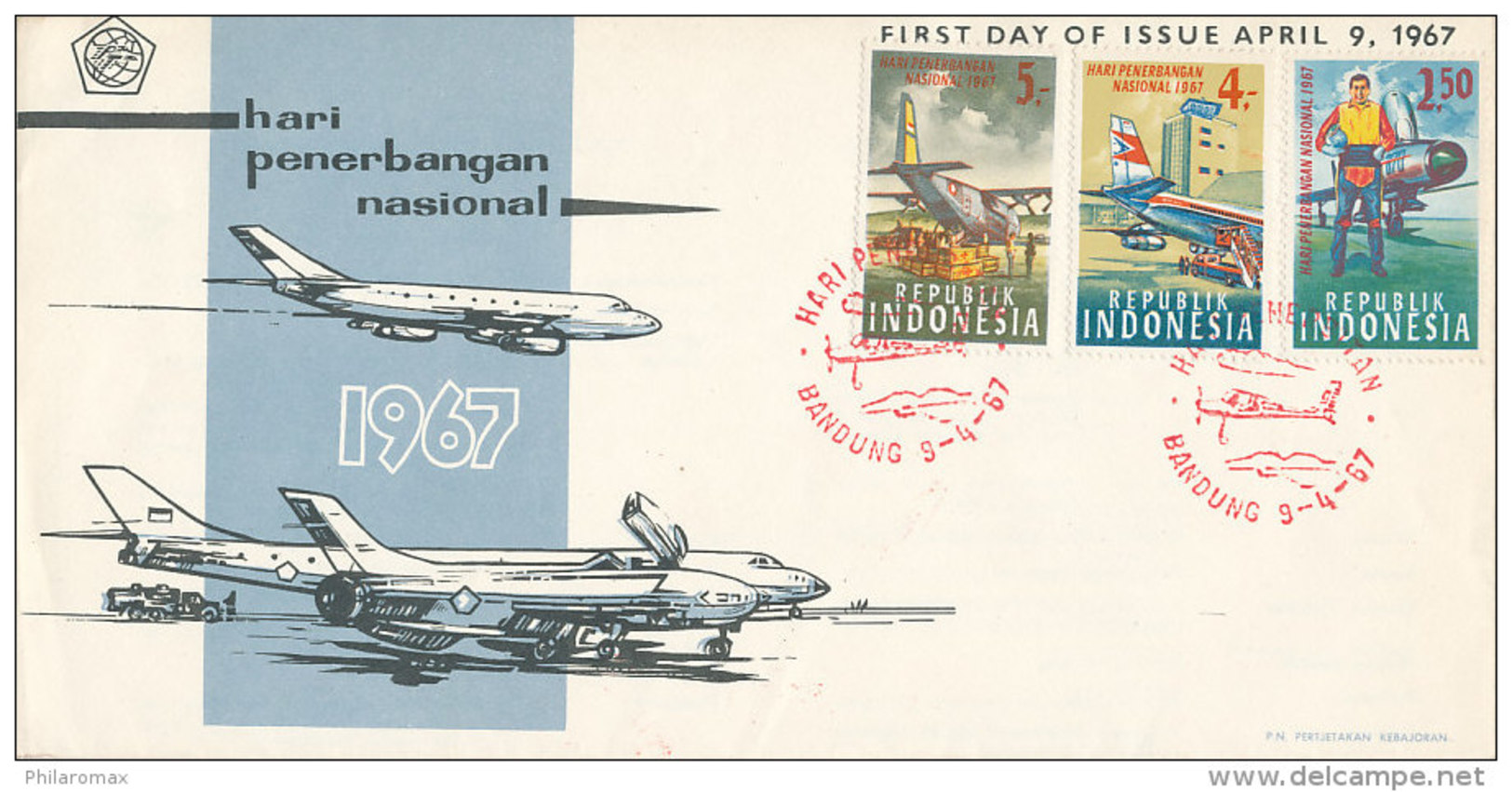 DC-169 INDONESIA - FDC 1967 - AIRPLANES - Flugzeuge