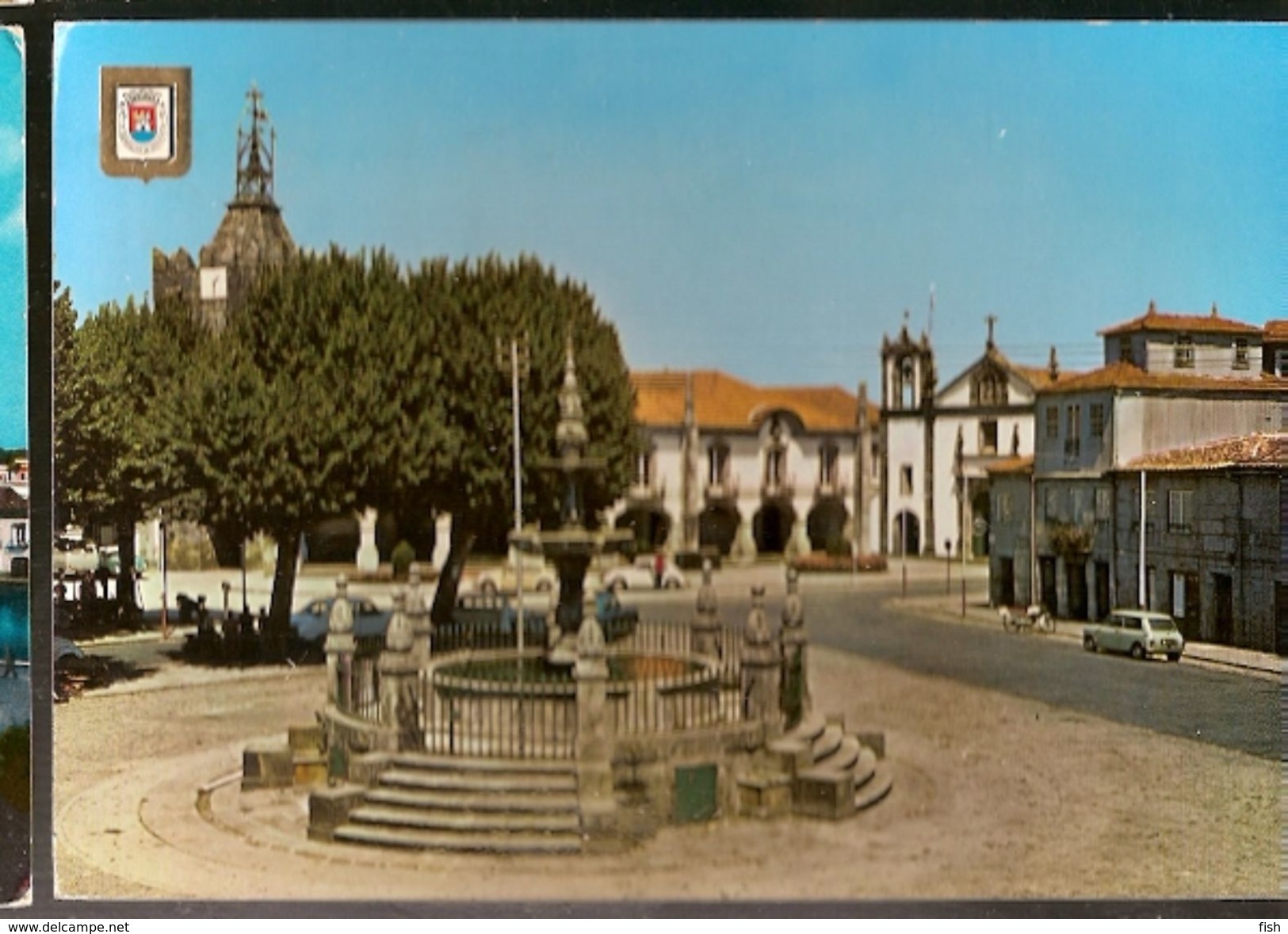 Portugal & Circulated Postal, Praça Conselheiro Silva Torres, Caminha, Porto To  Lisboa 1971  (324) - Monuments
