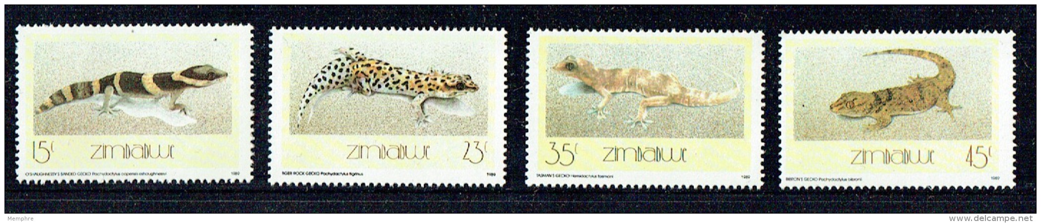 1989  Geckos Série Complète ** -   MNH - Zimbabwe (1980-...)