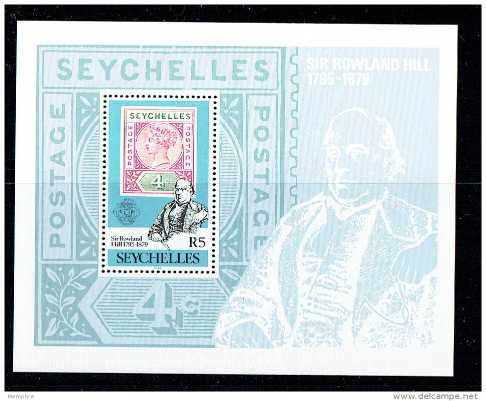 1979  Rowland Hill Death Centenary Souvenir Sheet  UM ** - Seychelles (1976-...)