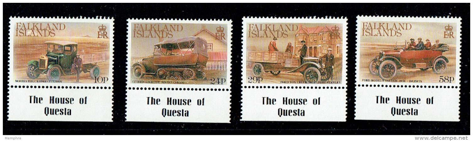 1988  Classic Cars    Complete Set UM** - Islas Malvinas
